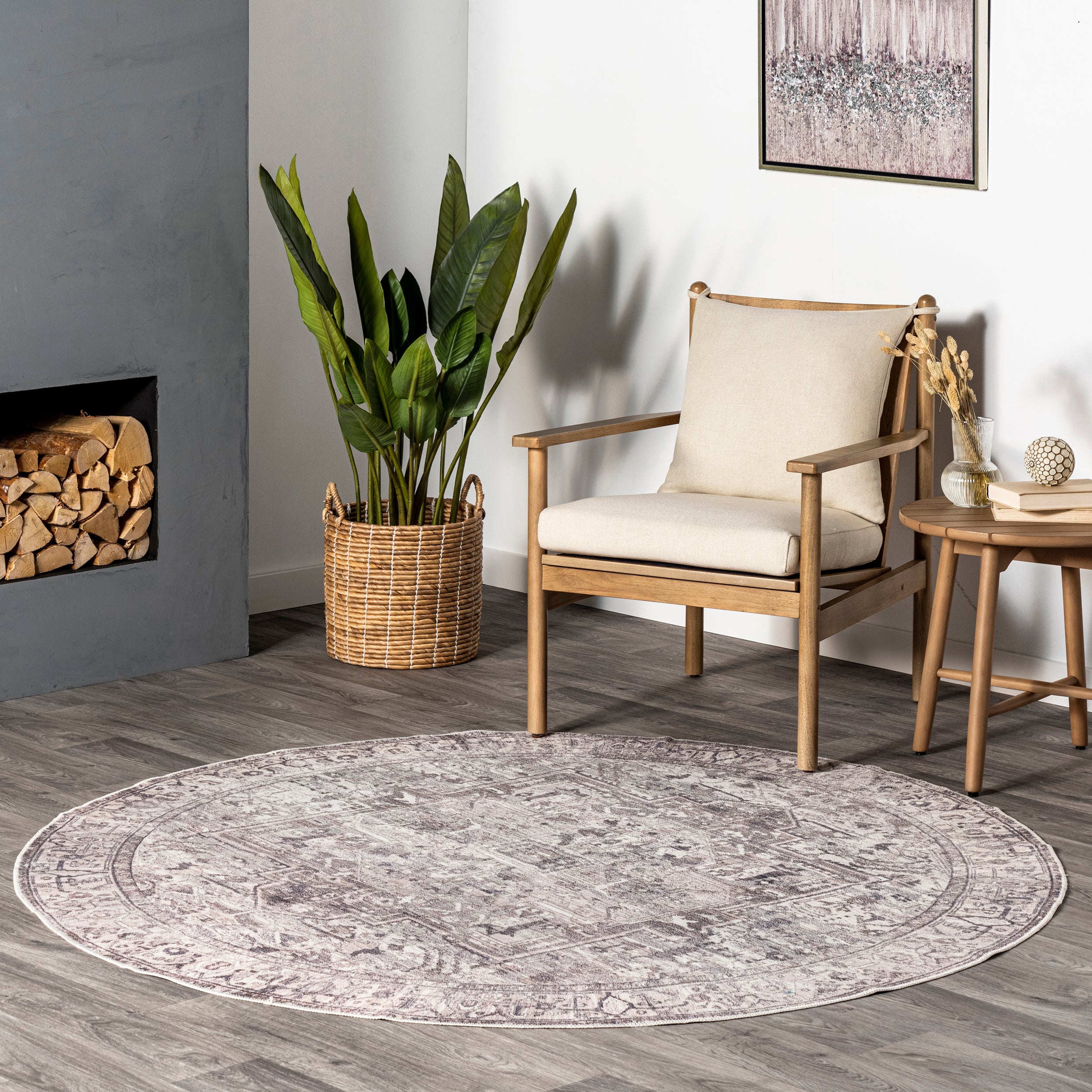 Brielle Machine Washable Vintage Medallion Area Rug - Image 10