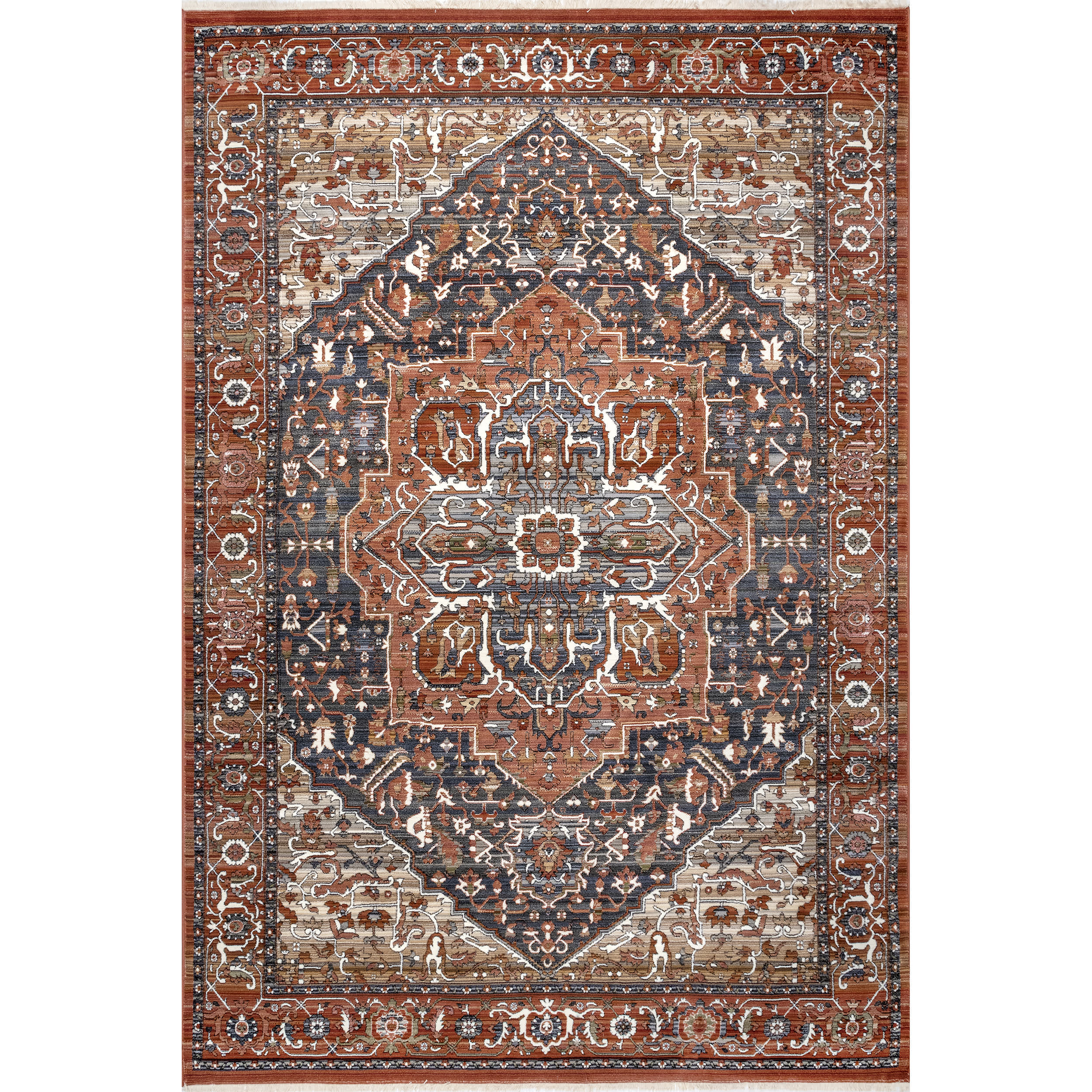 Oliveira Floral Medallion Fringe