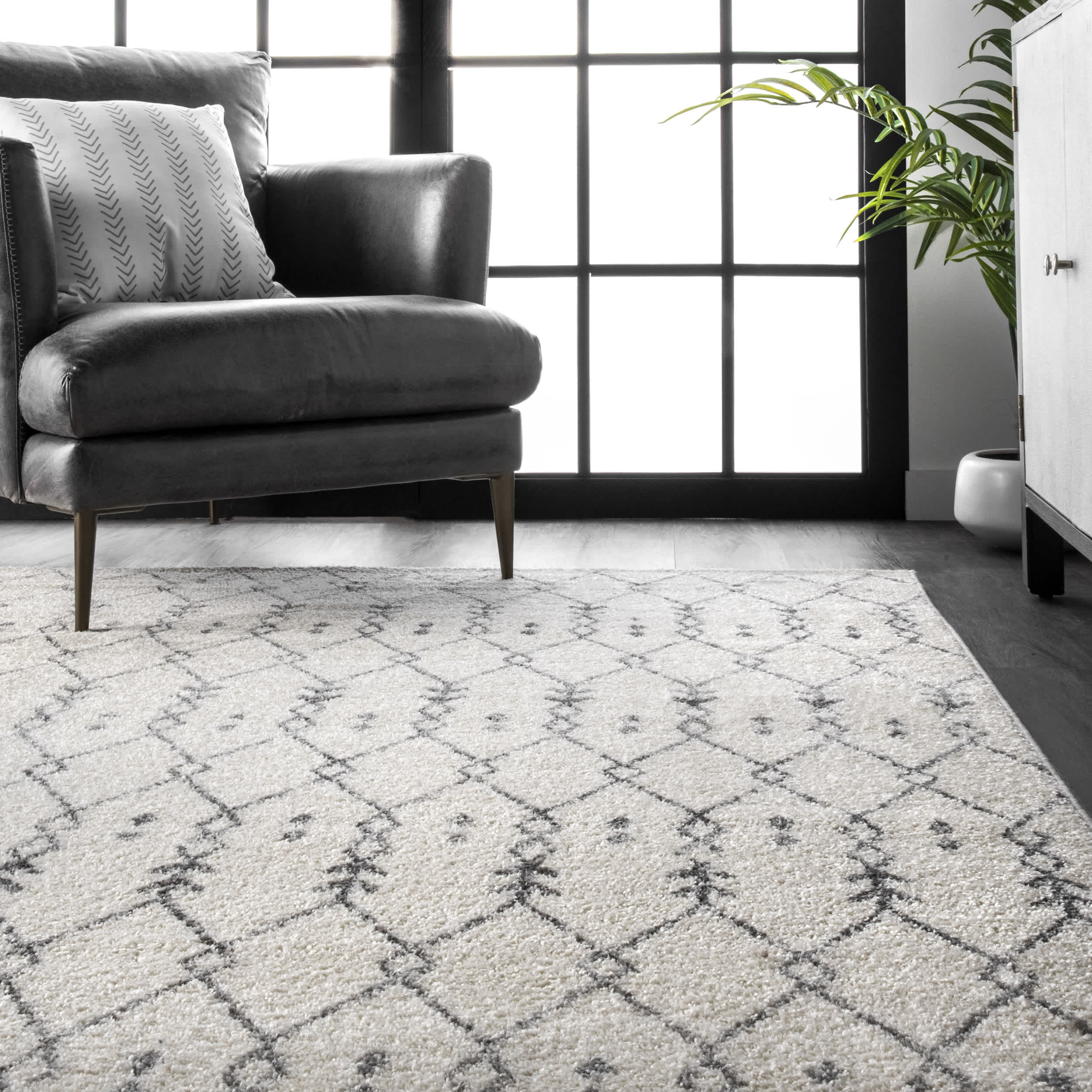 Mila Cartouche Trellis Area Rug - Image 8
