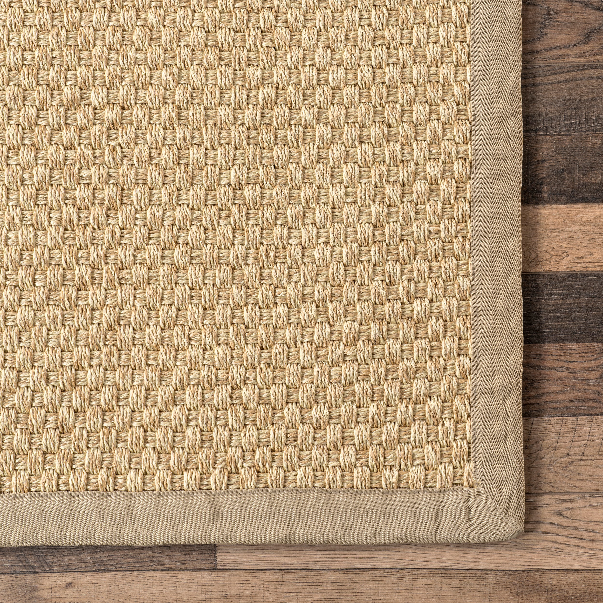 Meena Faux Seagrass Bordered Indoor/Outdoor Area Rug - Image 5