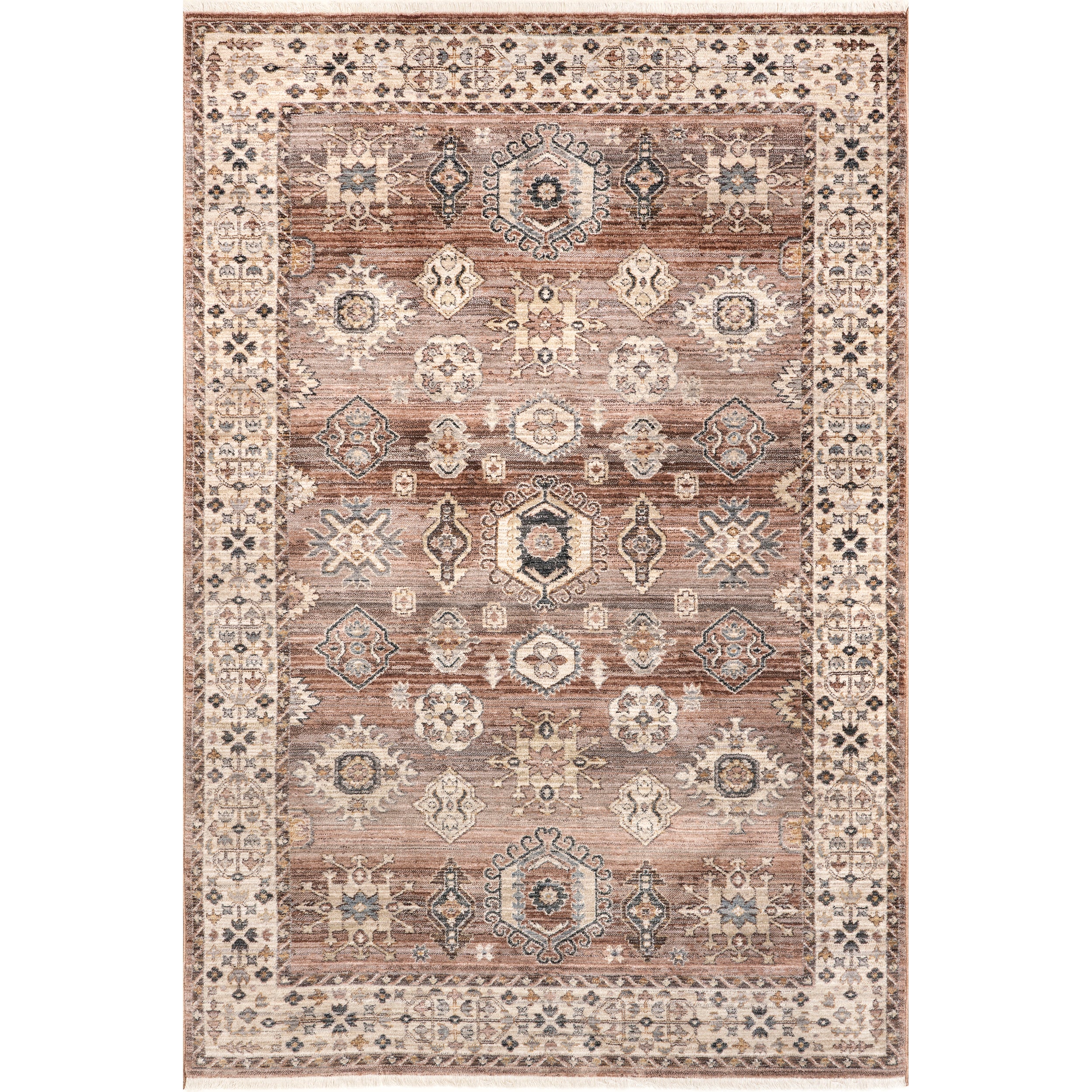 Kelsee Vintage Traditional Fringe Area Rug