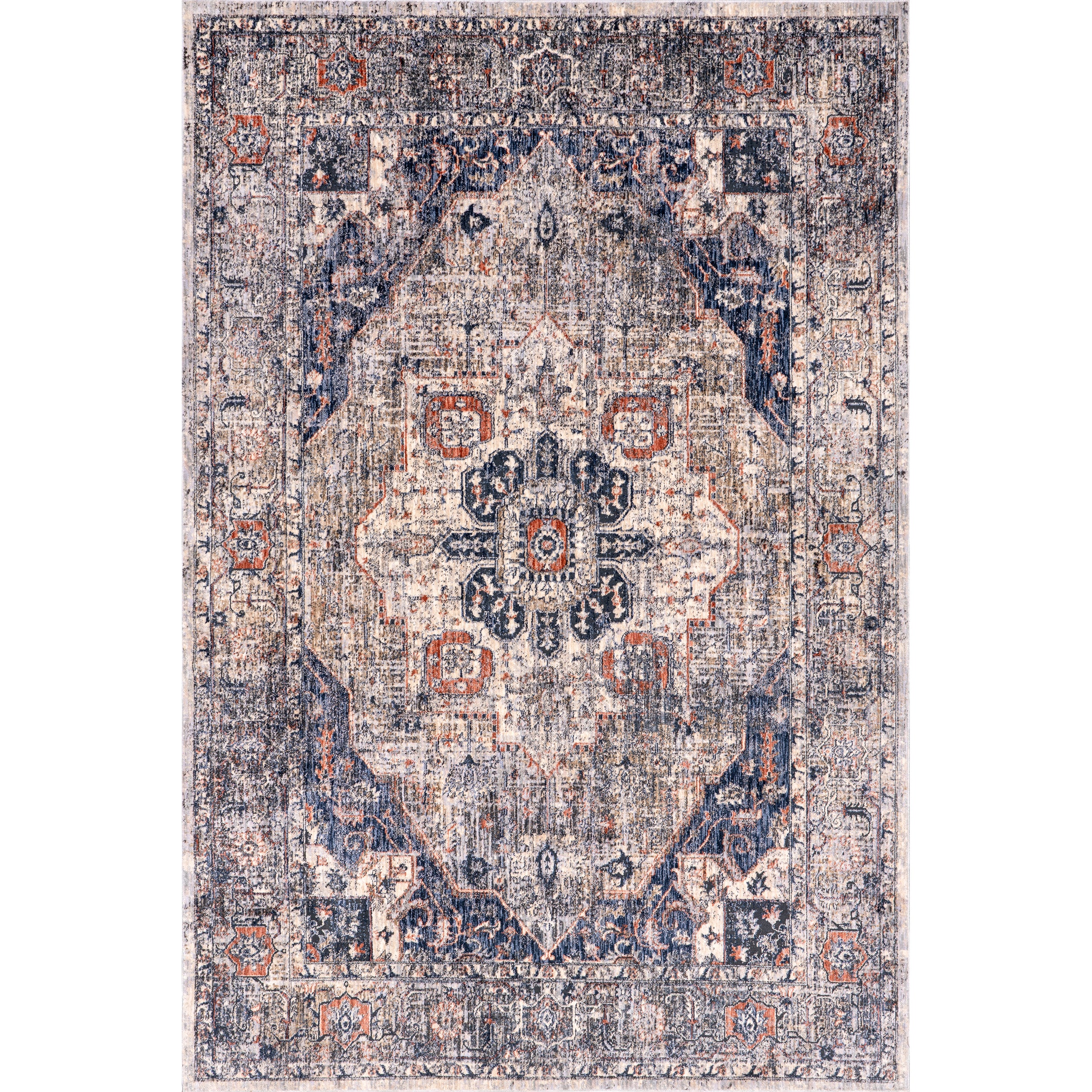 Saffron Traditional Medallion Area Rug