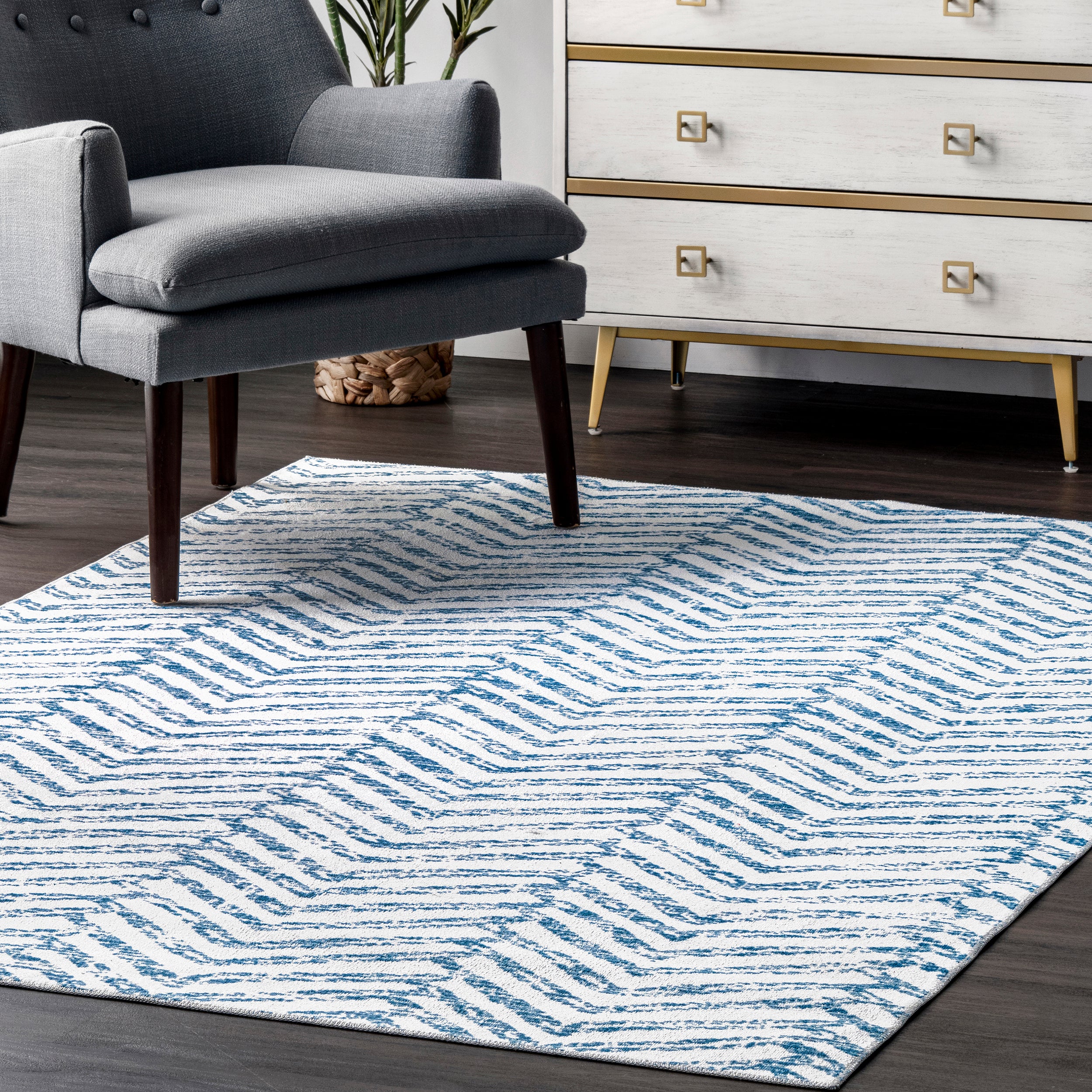 Rosanne Machine Washable Geometric Area Rug - Image 9