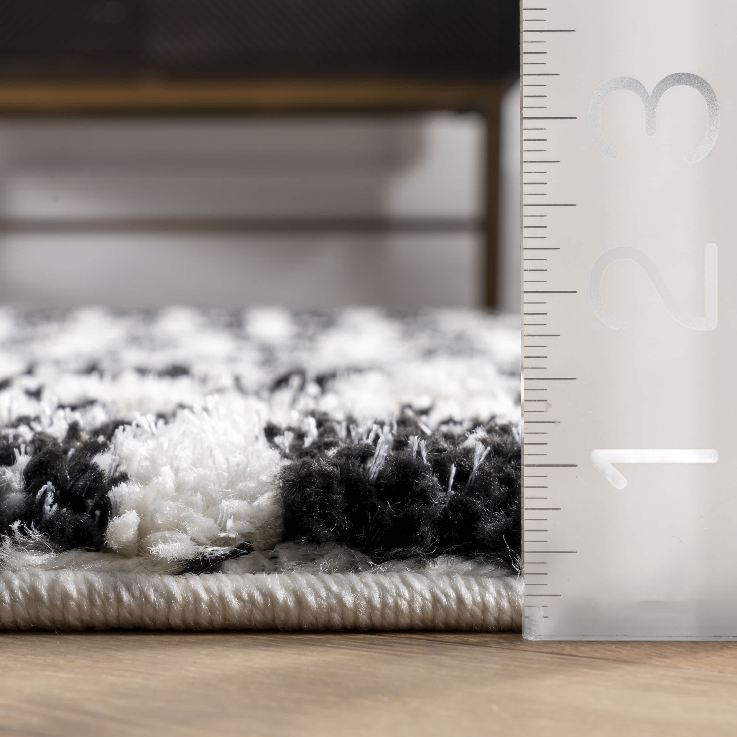 Zoey Distressed Dash Shag Area Rug - Image 3