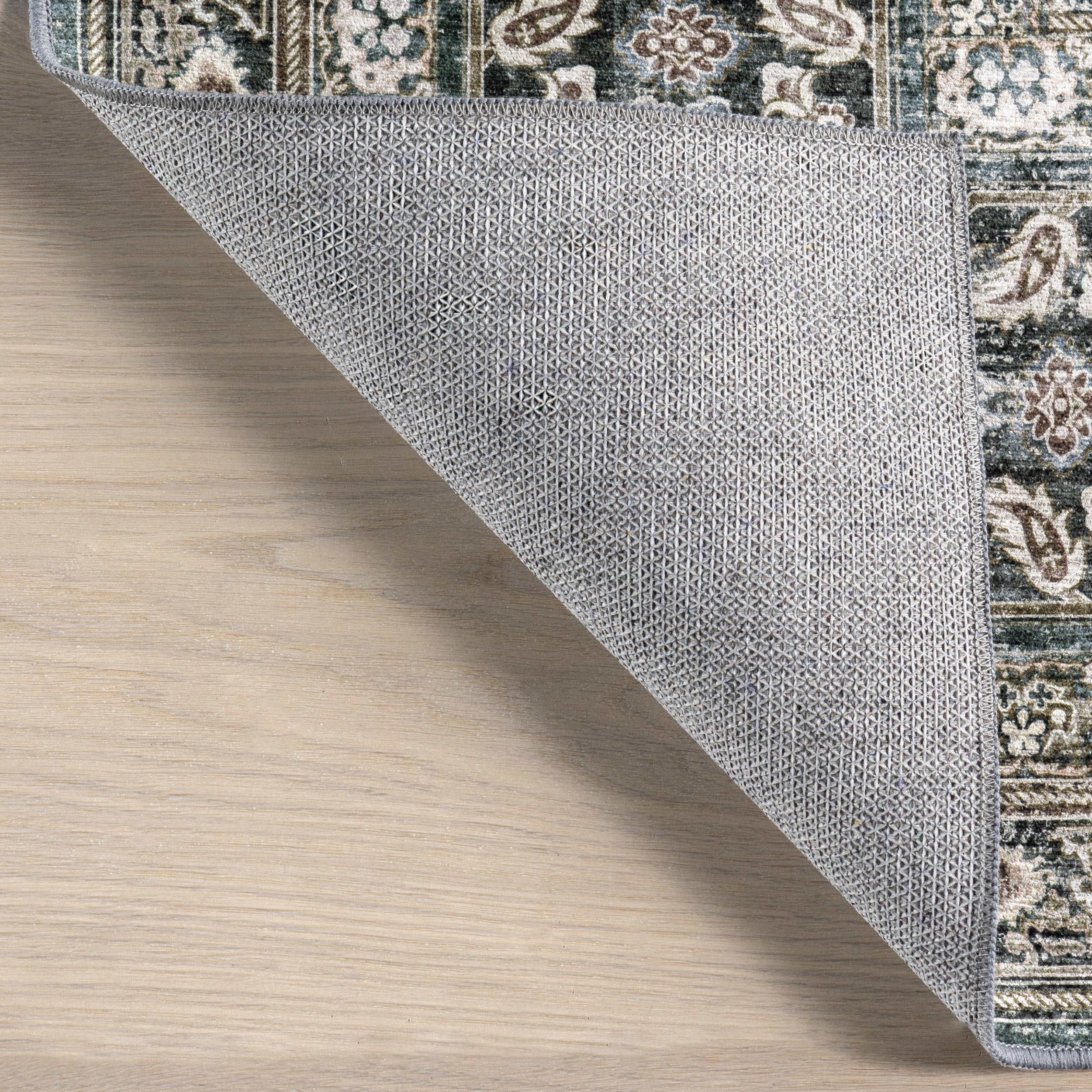 Quintessa Medallion Spill Proof Machine Washable Area Rug - Image 8