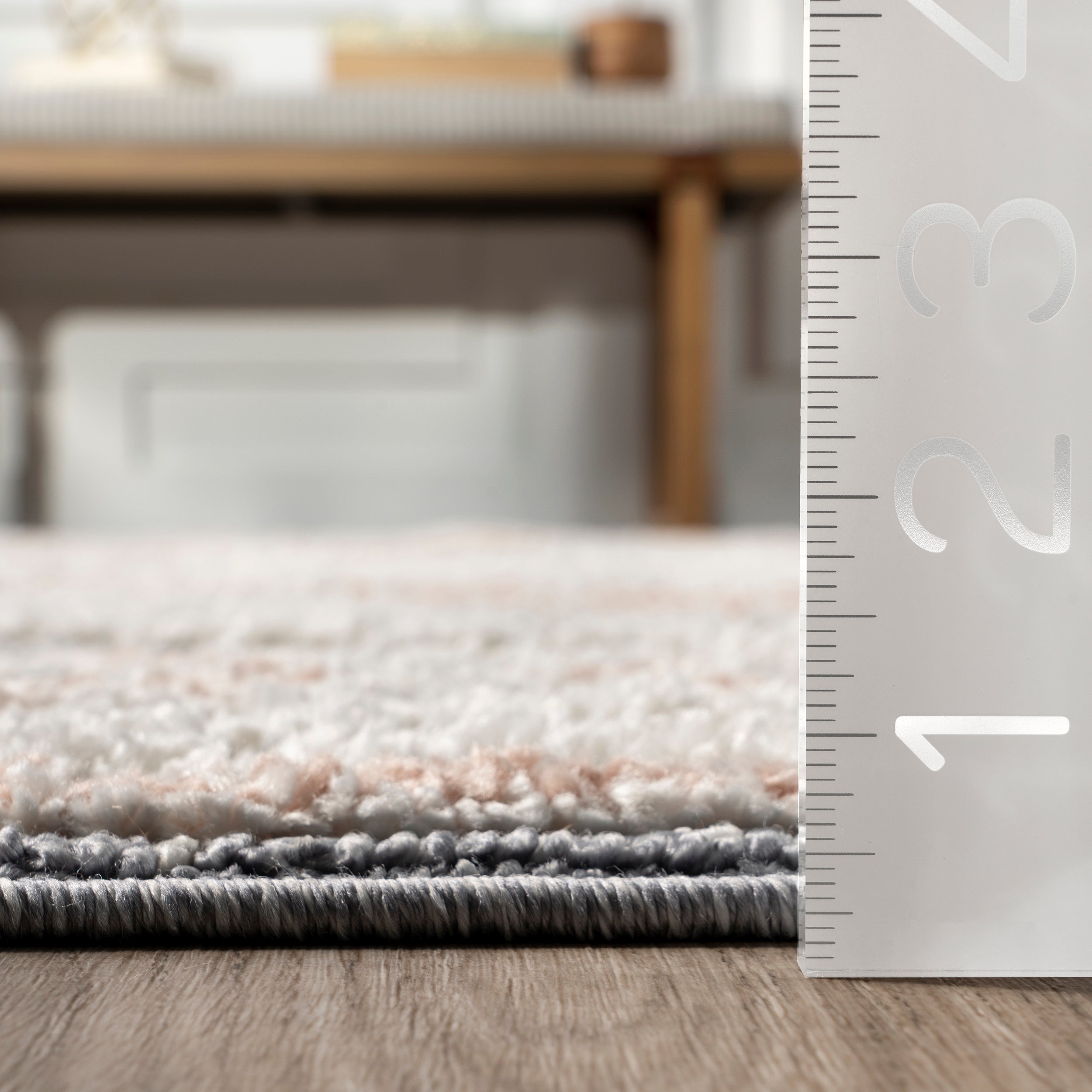 Acacia Raised Diamond Tasseled Area Rug - Image 3