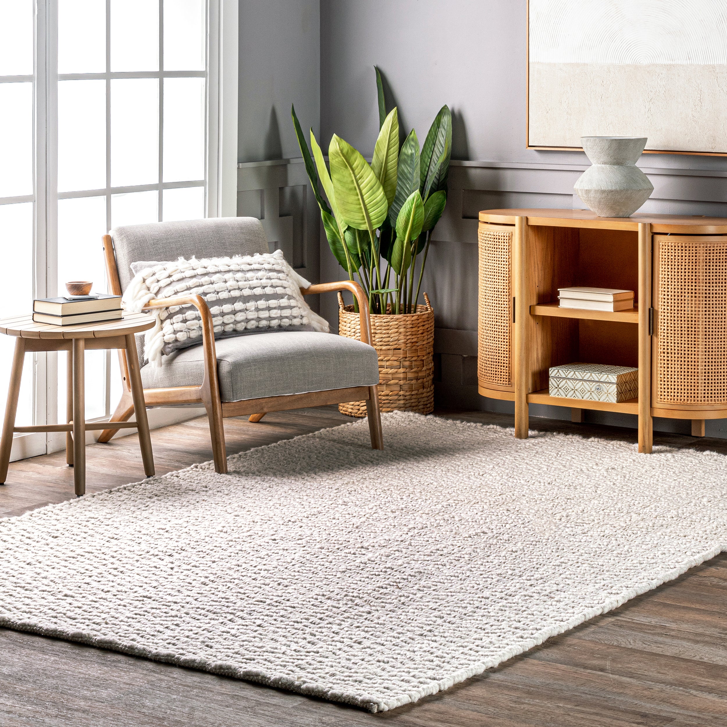 Glendora Hand Woven Chevron Area Rug - Image 2