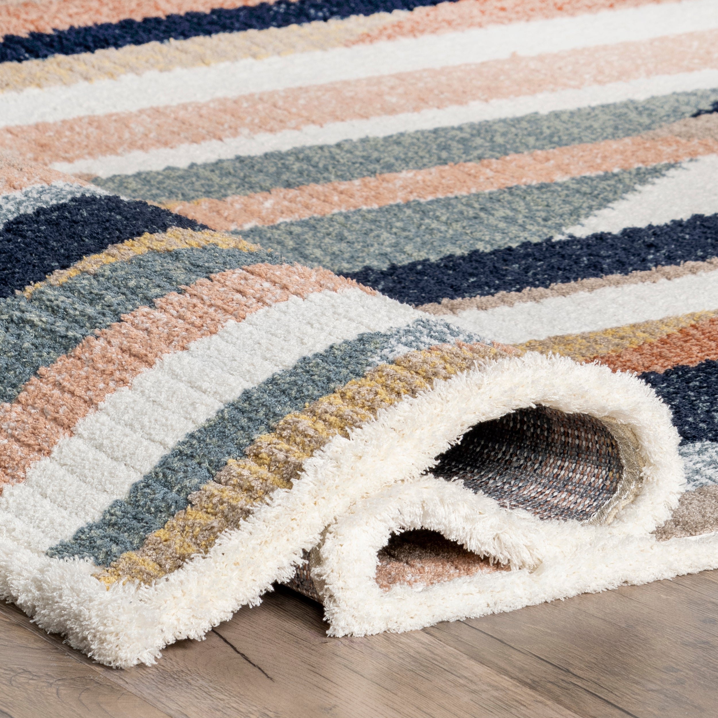 Inga Modern Abstract Fringe Area Rug - Image 4