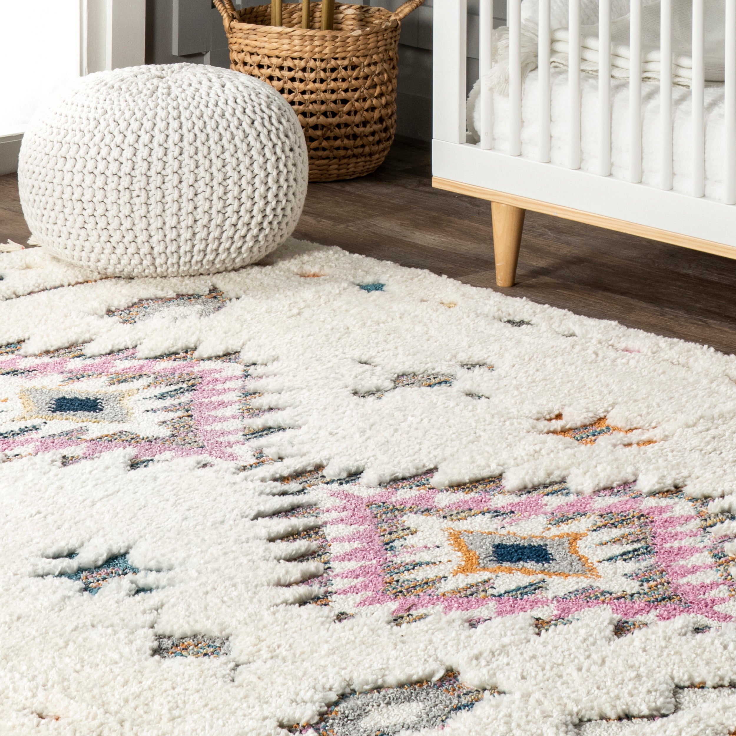 Jocelyn Tribal Shag Tasseled Area Rug - Image 9