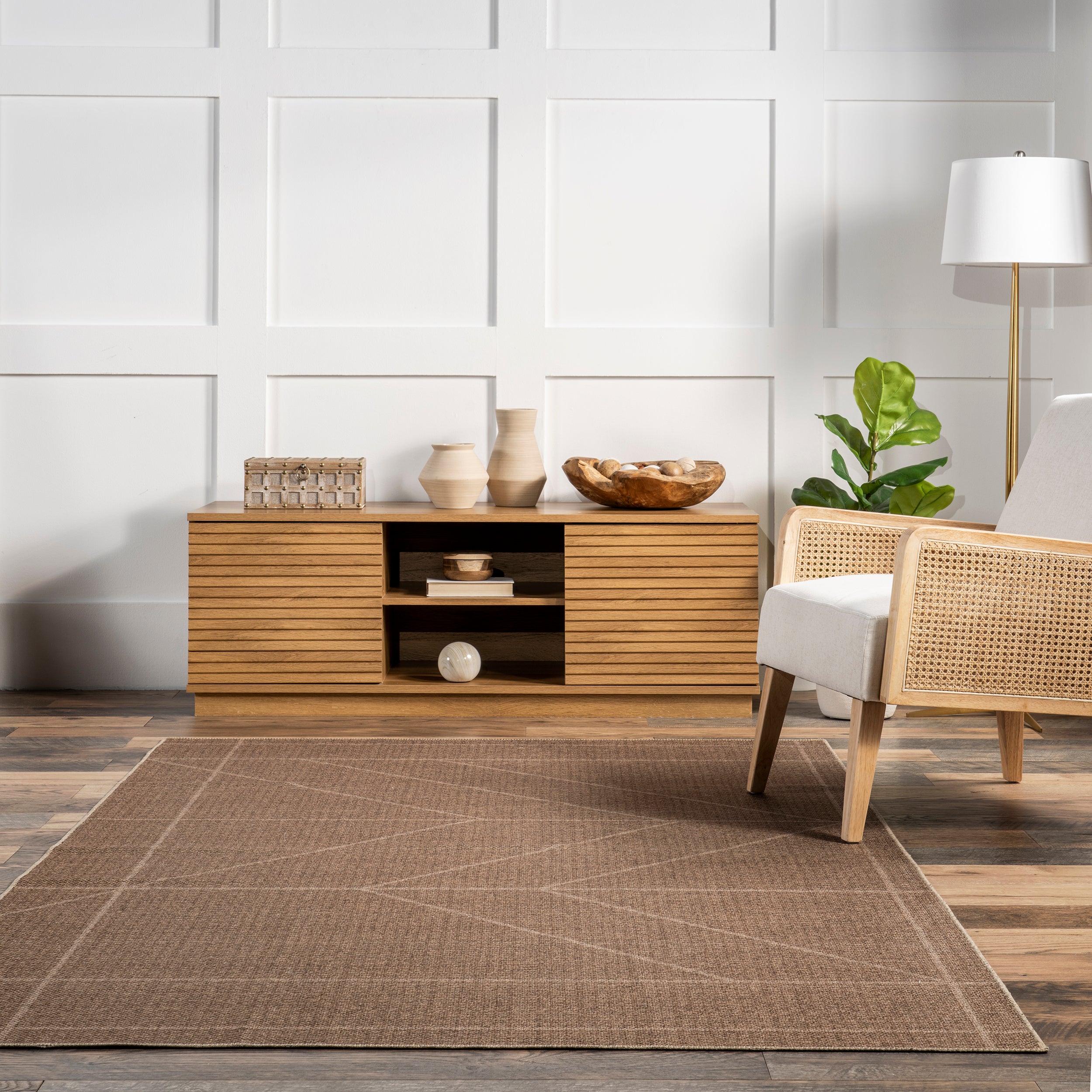 Ellen Geometric Easy-Jute Machine Washable Area Rug - Image 8