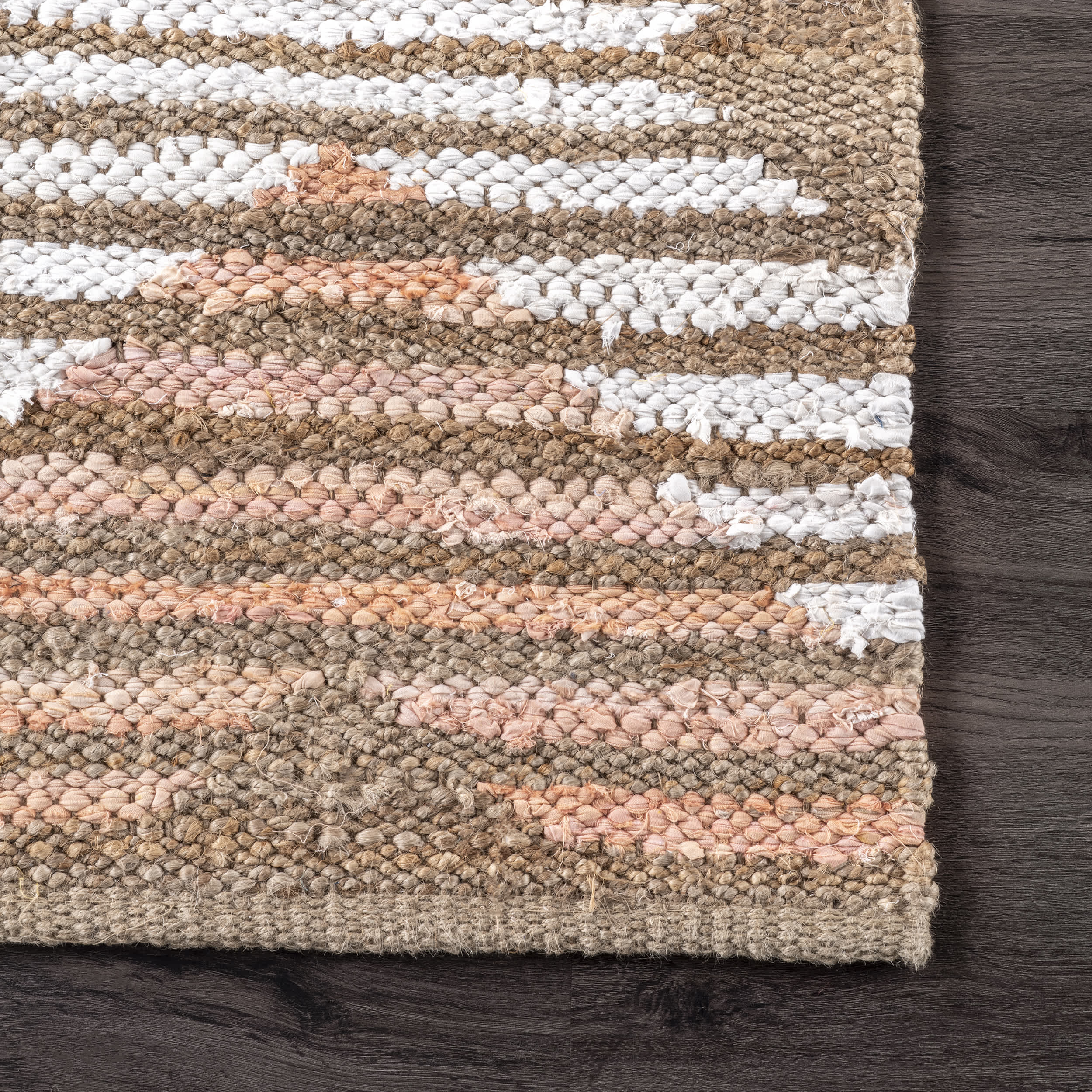 Hand Braided Marla Denim And Jute Diamonds - Image 5