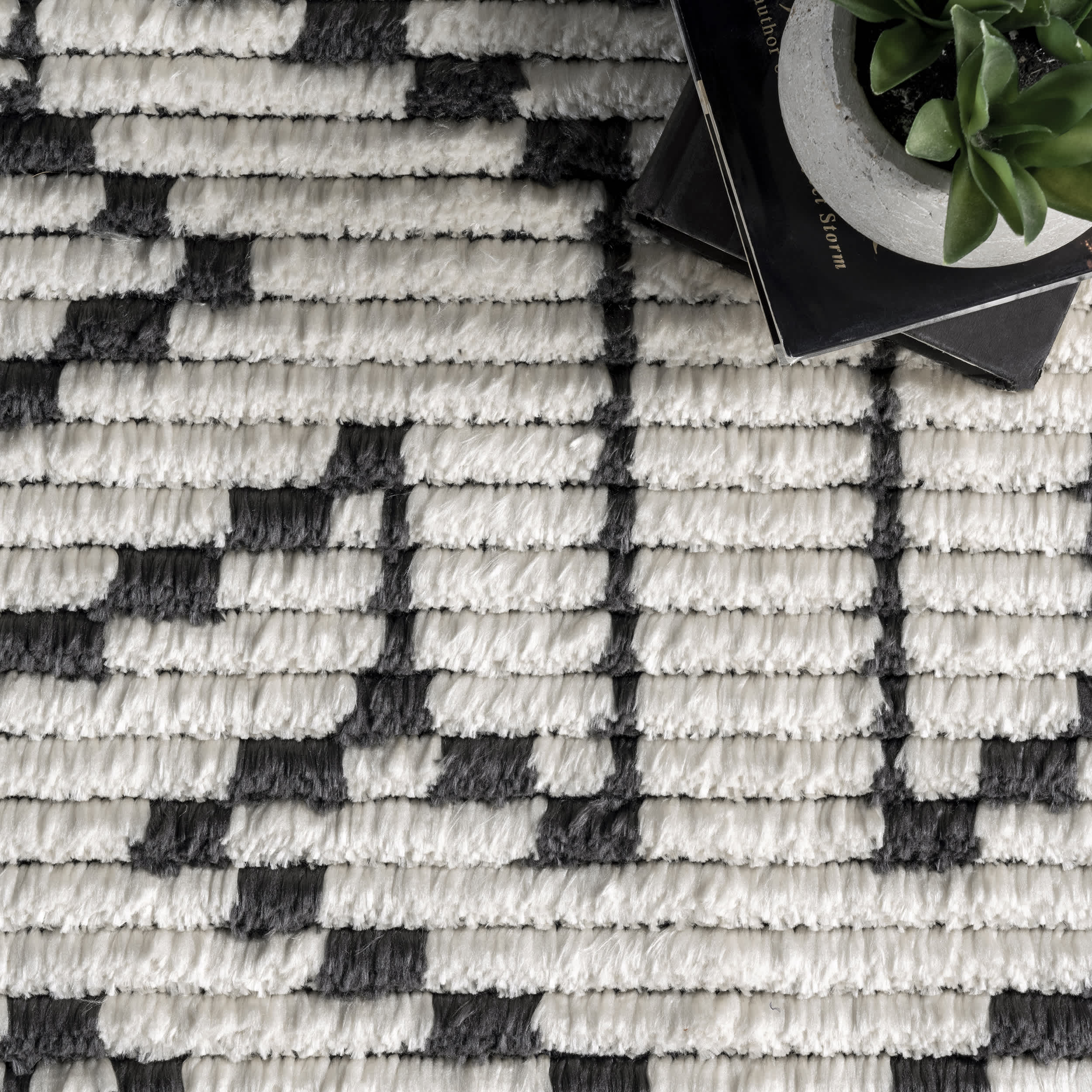 Alyson Modern Abstract Soft Shag Fringe Area Rug - Image 6