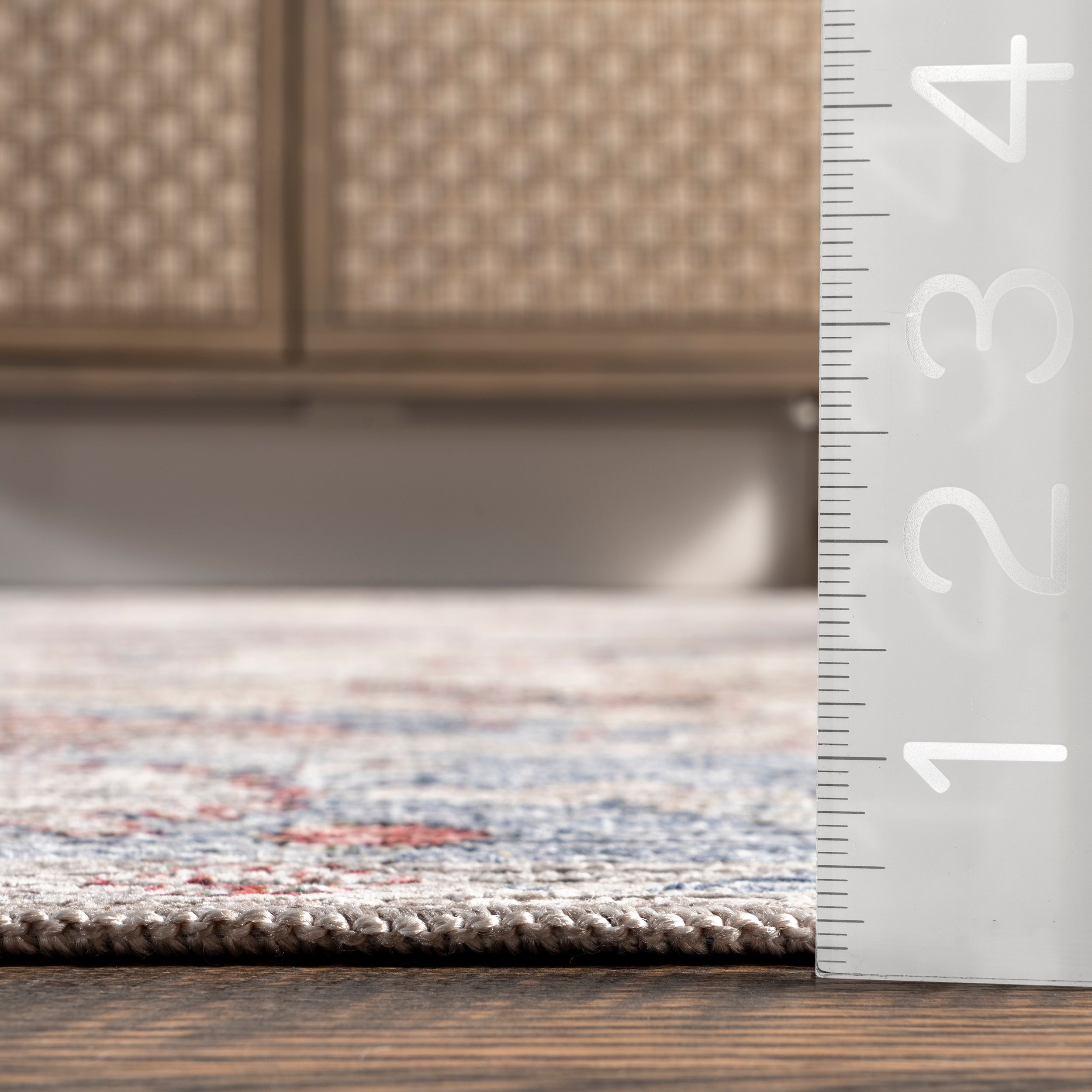 Delana Persian Floral Machine Washable Area Rug - Image 3