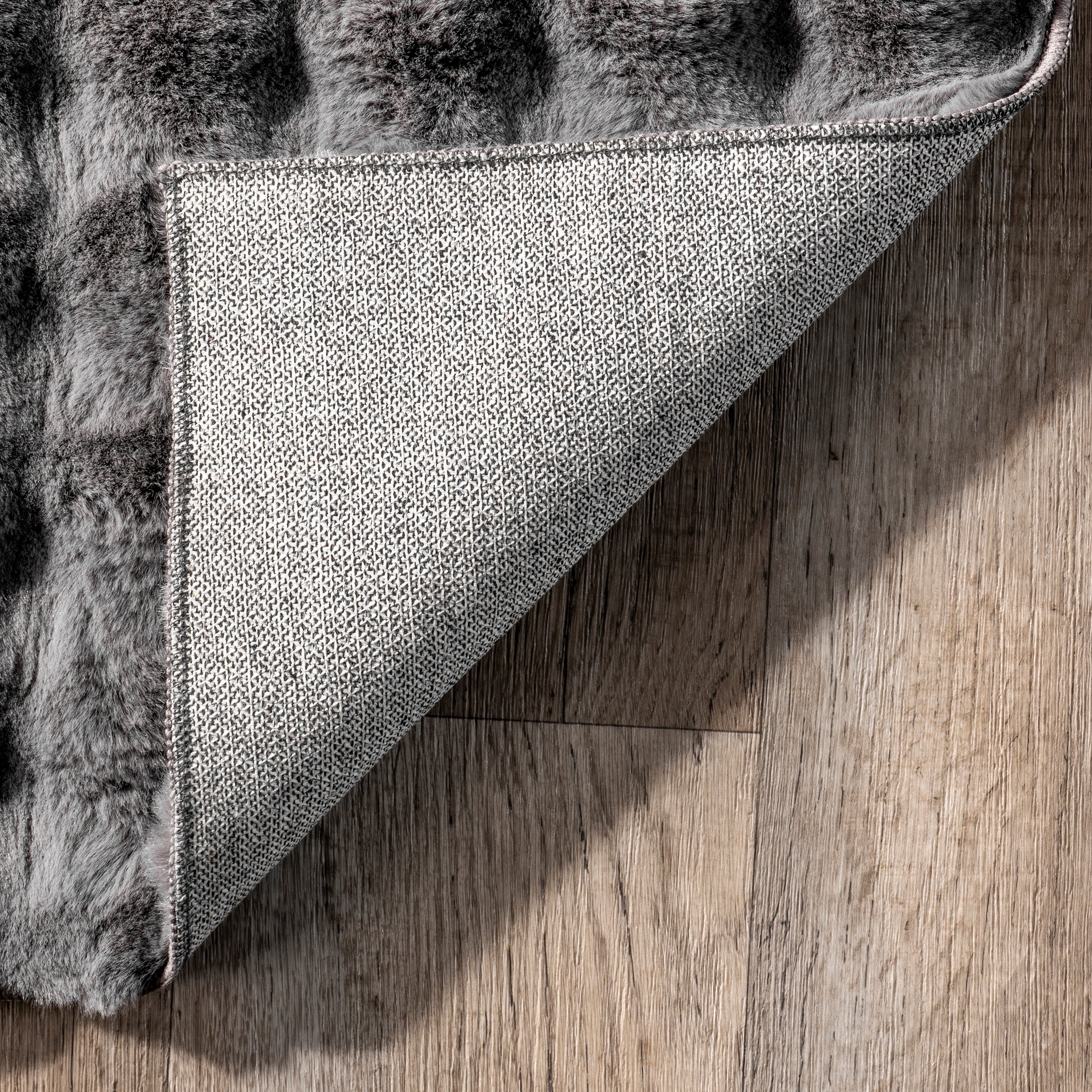 Jeni Solid Faux Rabbit Machine Washable Area Rug - Image 17