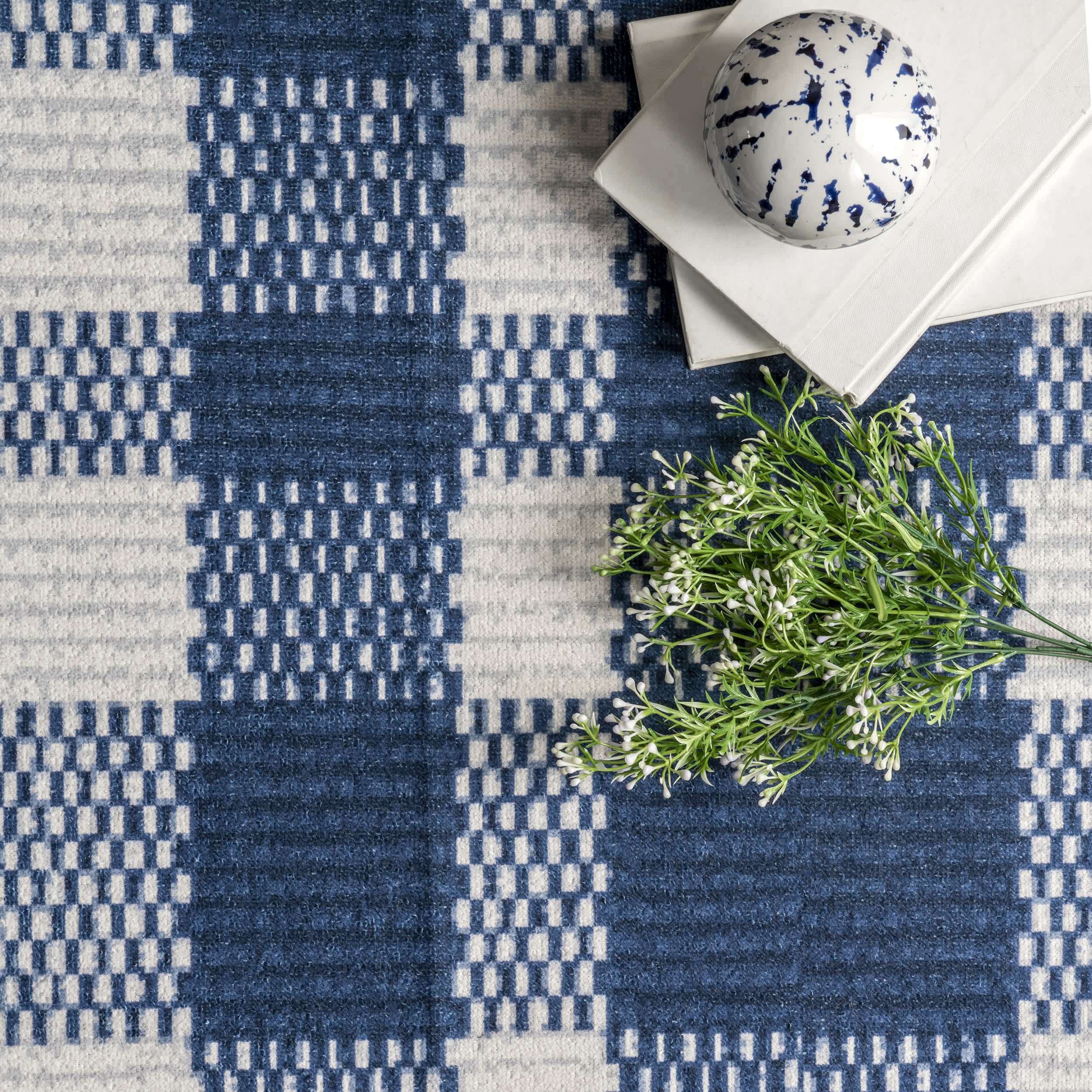 Tartan Plaid Washable Area Rug - Image 6