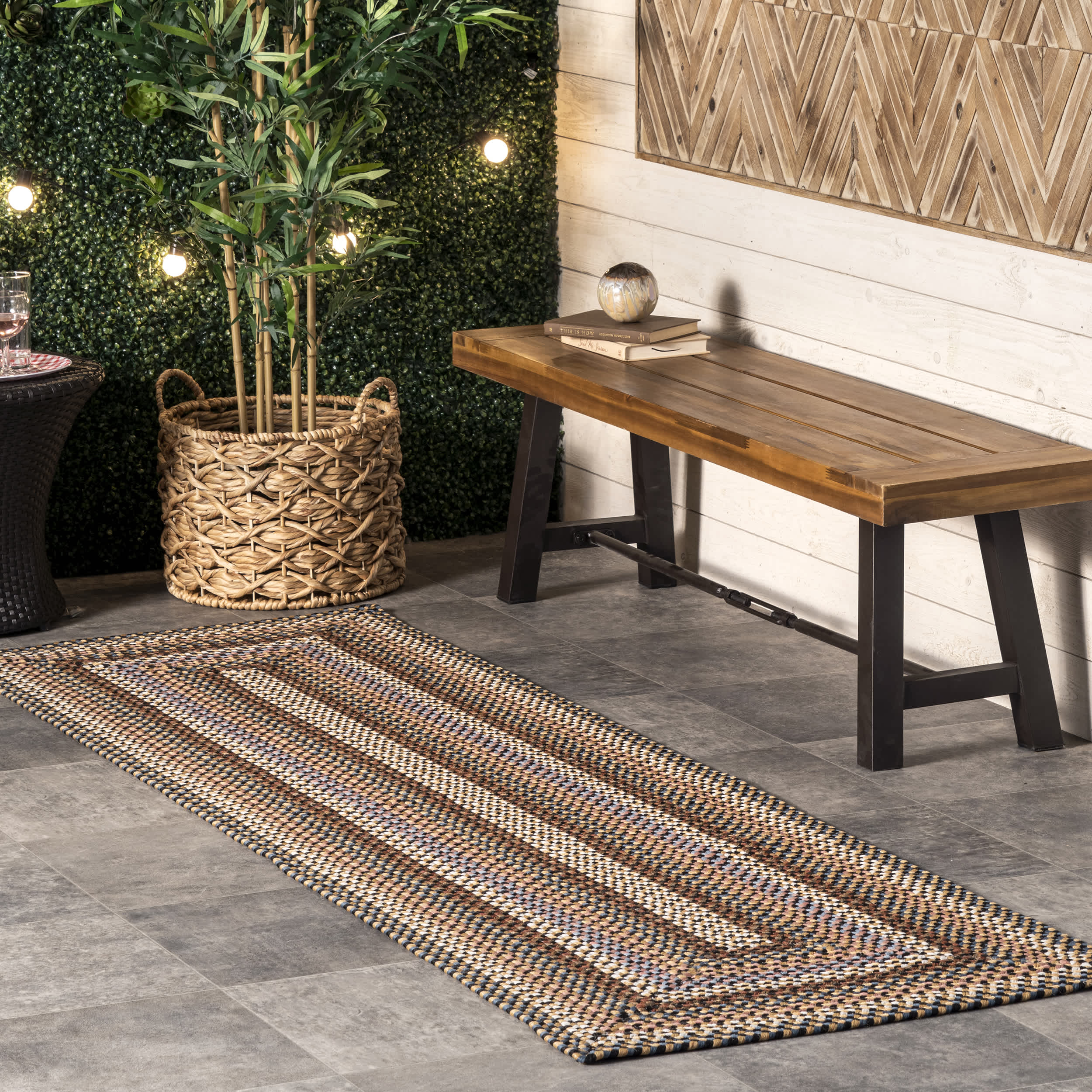 Gwyneth Braided Borders Indoor/Outdoor Area Rug - Image 10