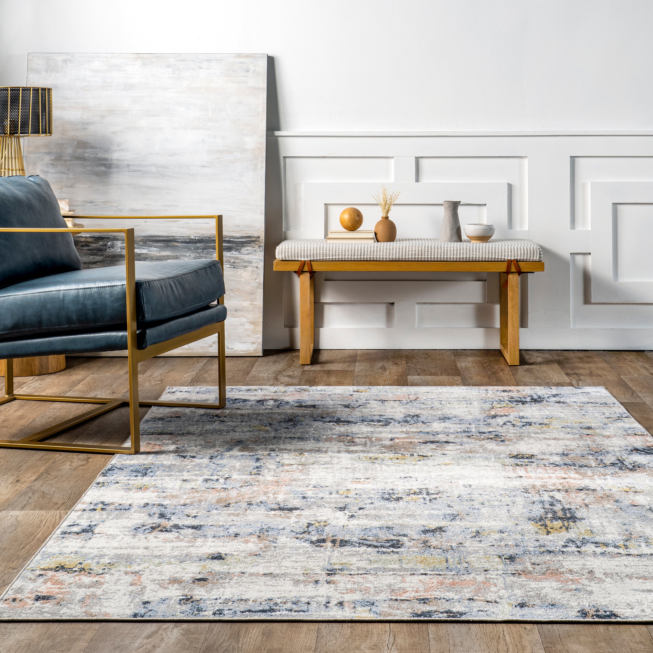 Aaliyah Casual Abstract Machine Washable Area Rug - Image 8