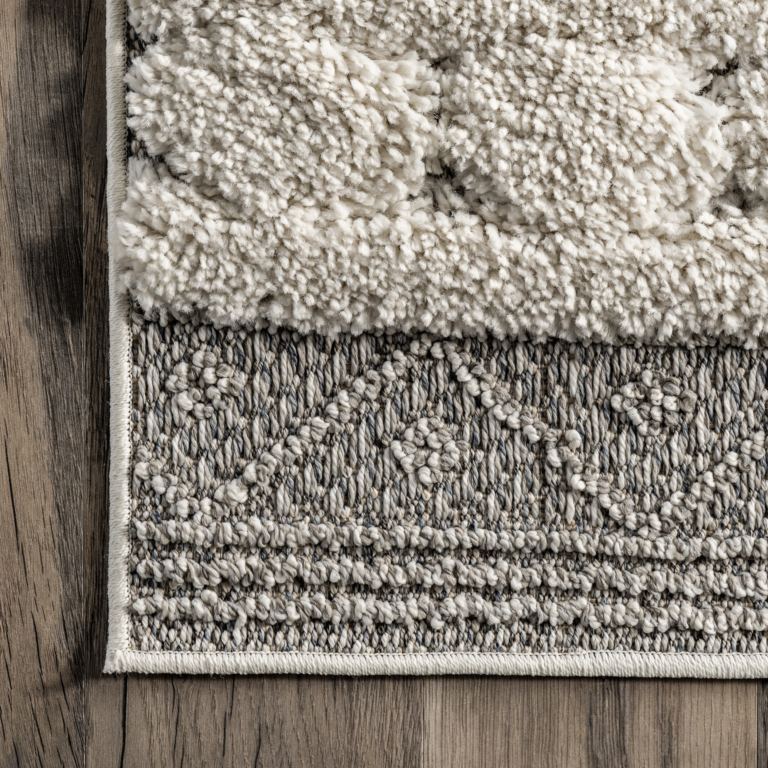 Paola High Low Textured Shaggy Diamond Dotted Area Rug - Image 5