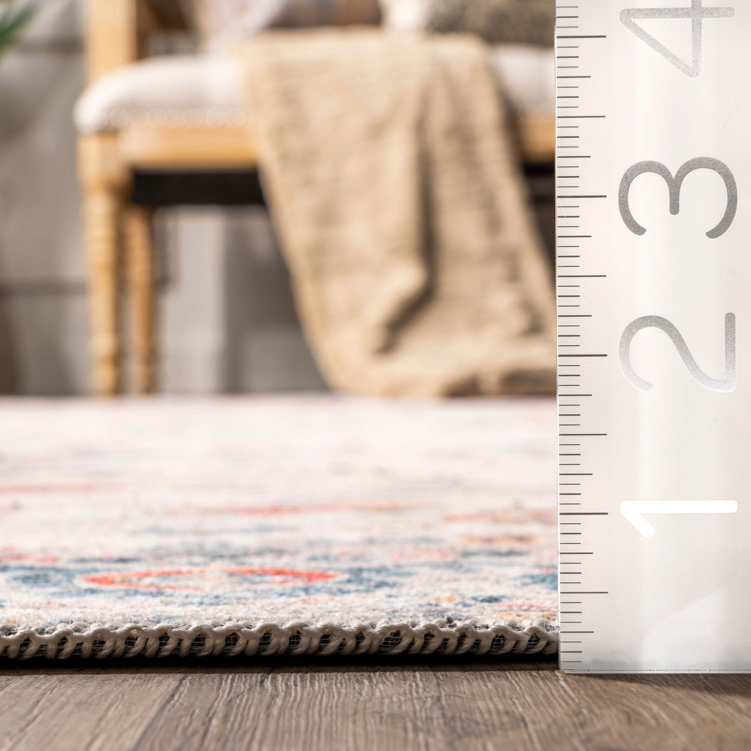 Liza Traditional Faded Cotton Area Rug - Image 3