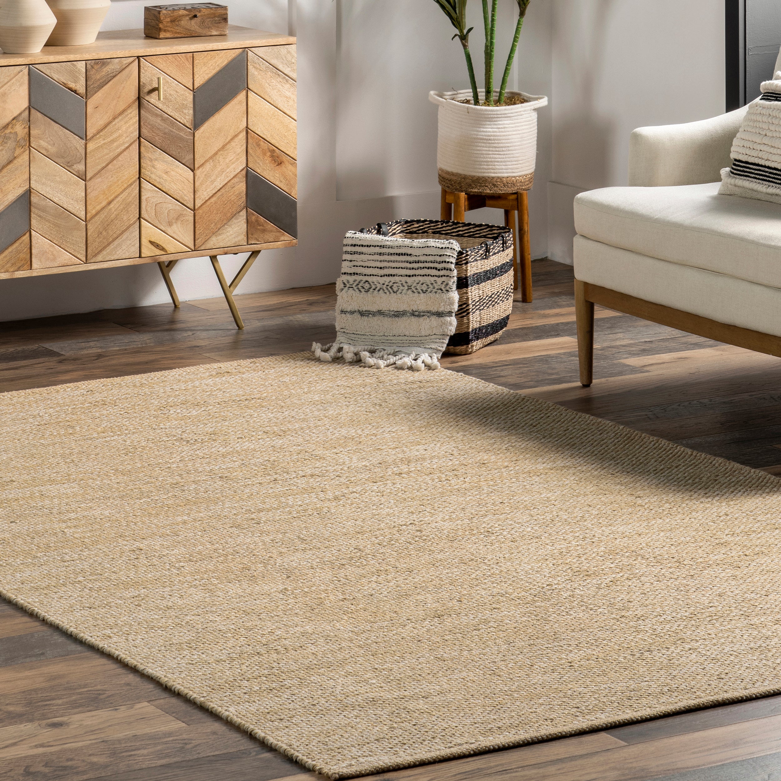 Alessi Solid Farmhouse Cotton Area Rug - Image 9