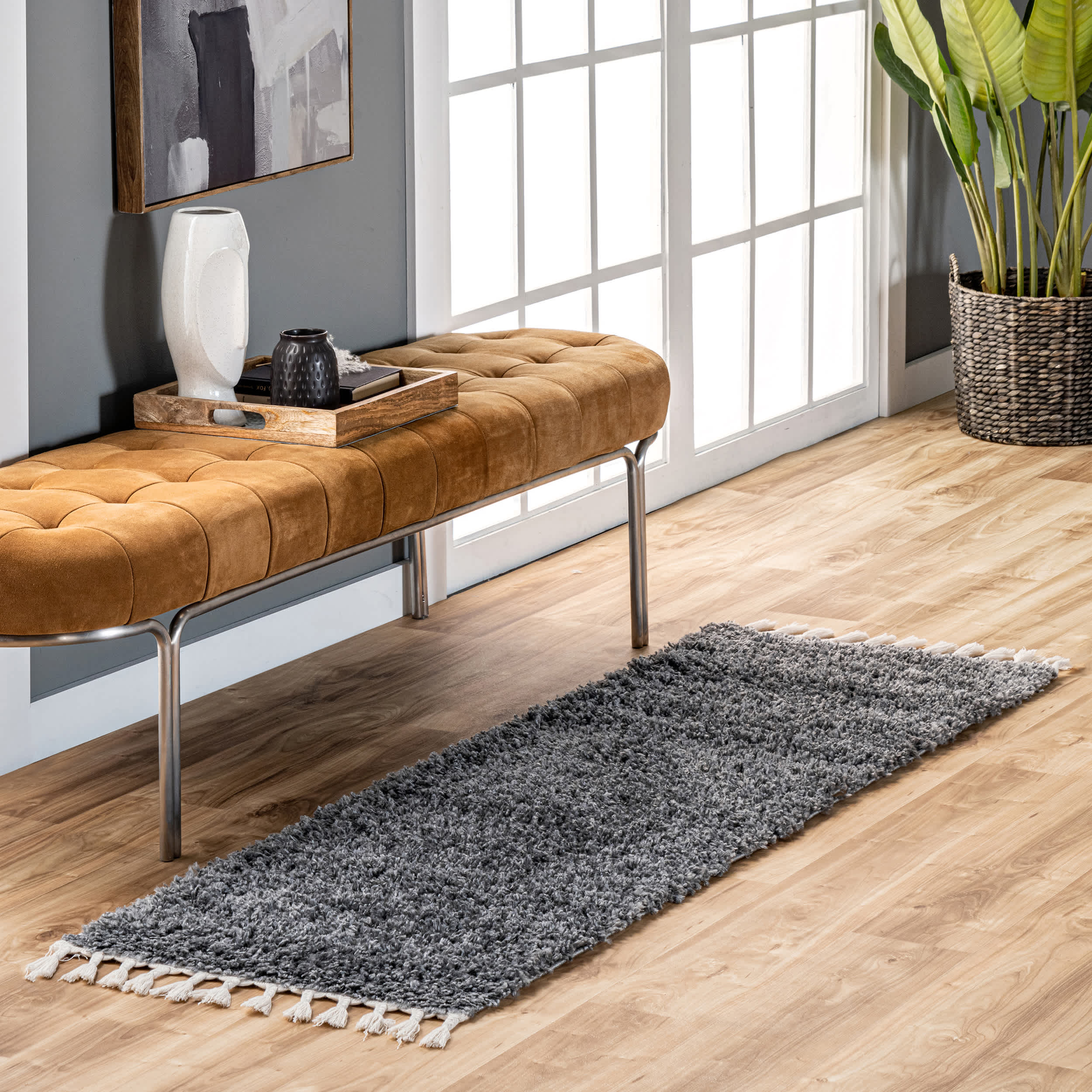 Gelina Soft Shaggy Tassel Area Rug - Image 7