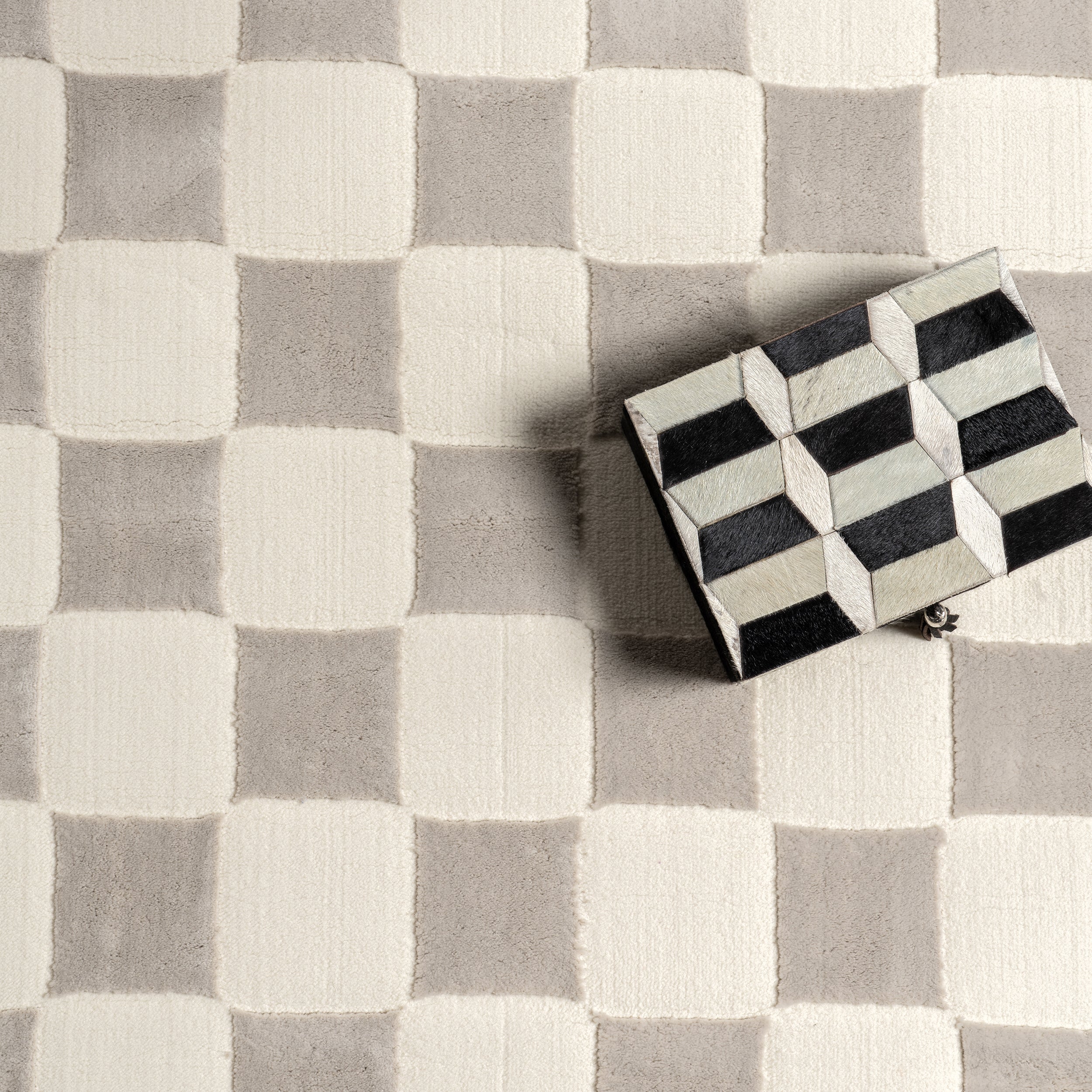 Alaiya Checkered Machine Washable Area Rug - Image 17