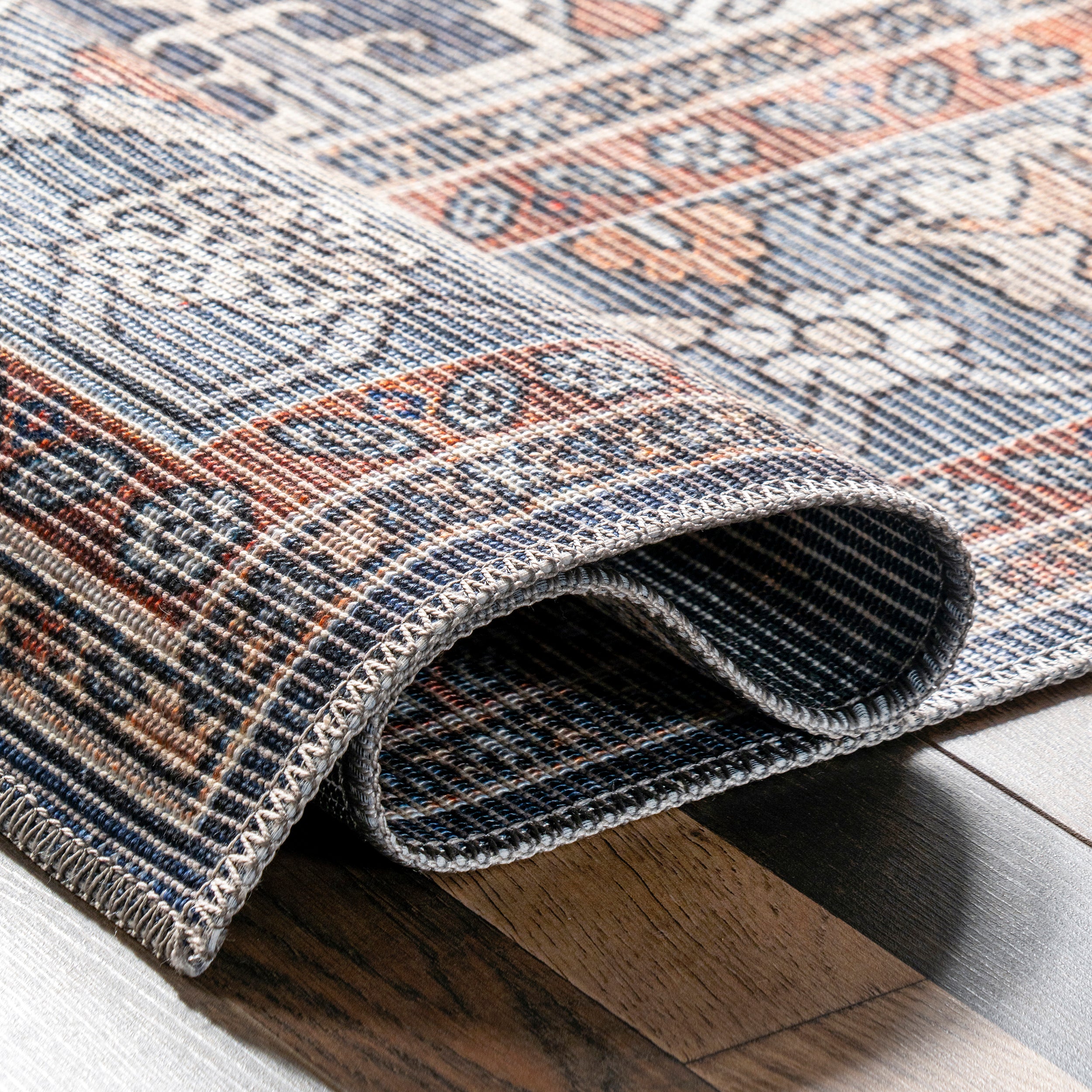 Maire Traditional Medallion Machine Washable Area Rug - Image 4