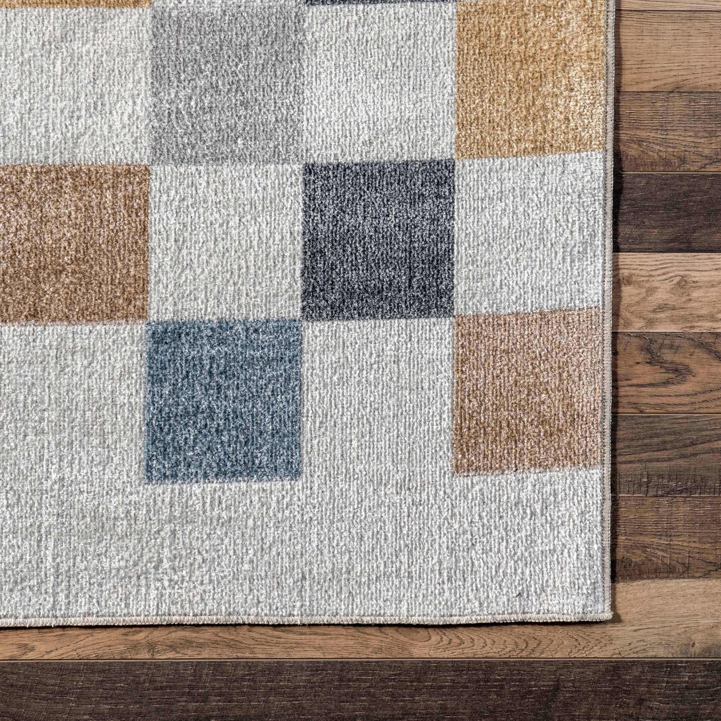 Naya Checkered Machine Washable Area Rug - Image 5