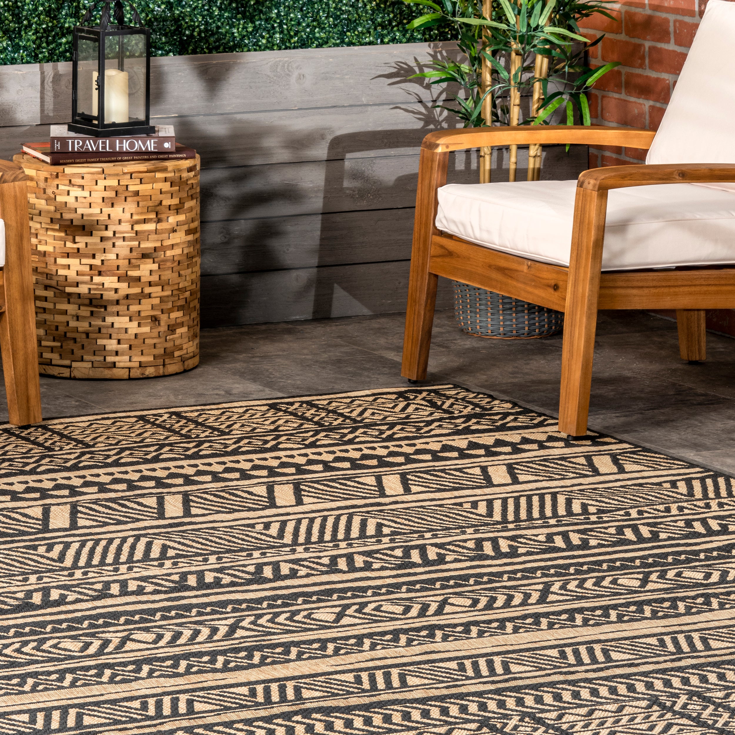 Abbey Tribal Striped Indoor/Outdoor Area Rug - Image 29