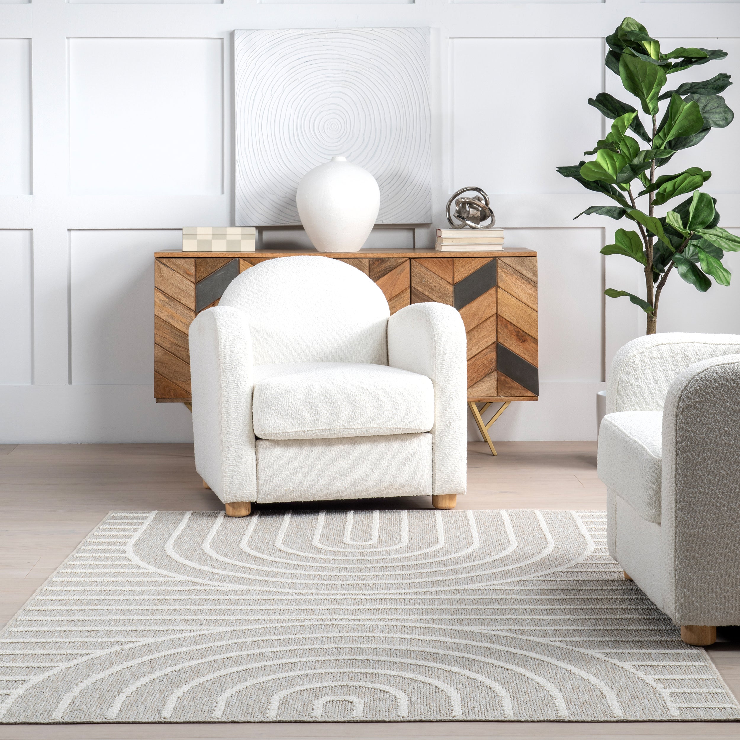 Hartlyn Modern Arches Machine Washable Area Rug - Image 8