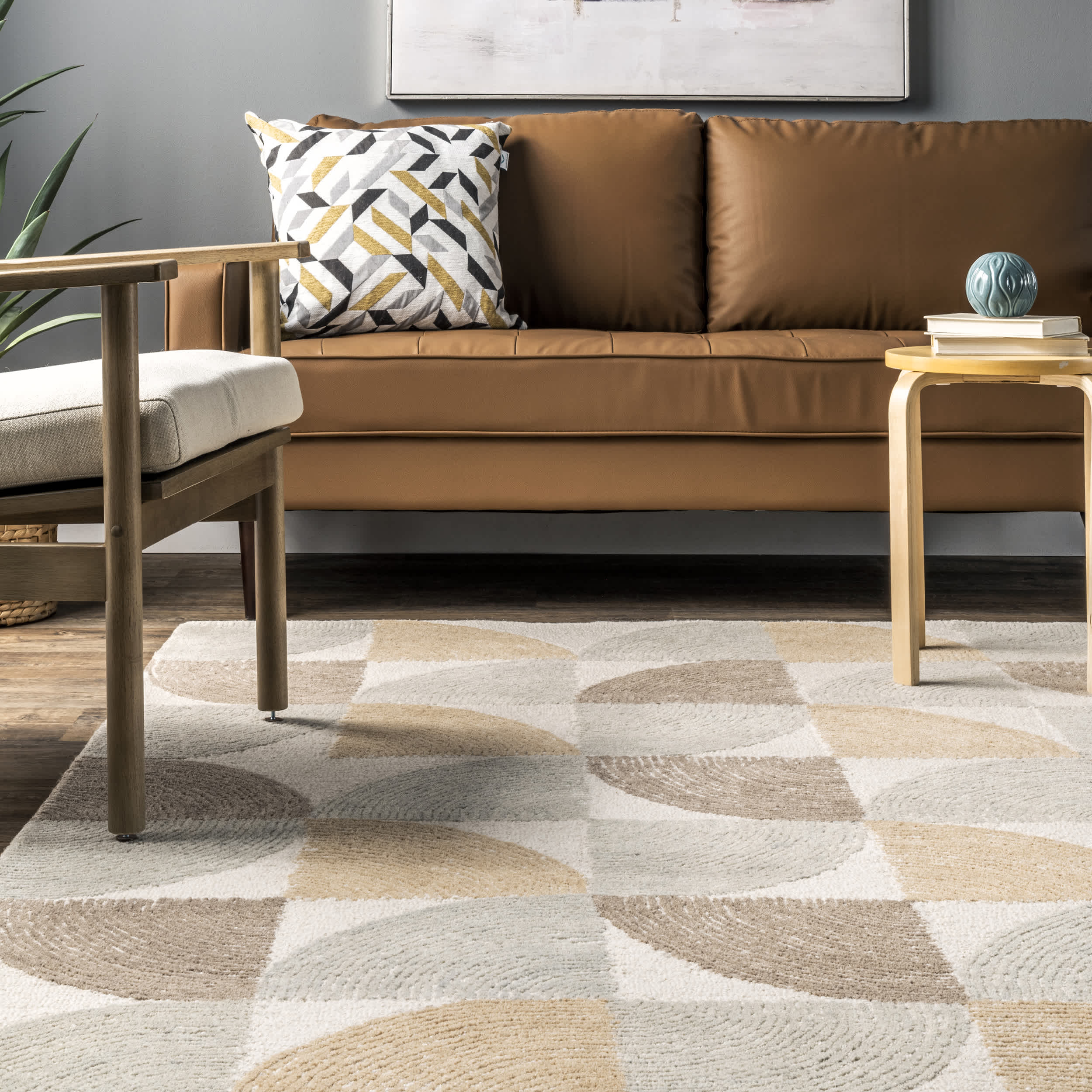 Liv Hand Tufted Wool Geometric Area Rug - Image 8