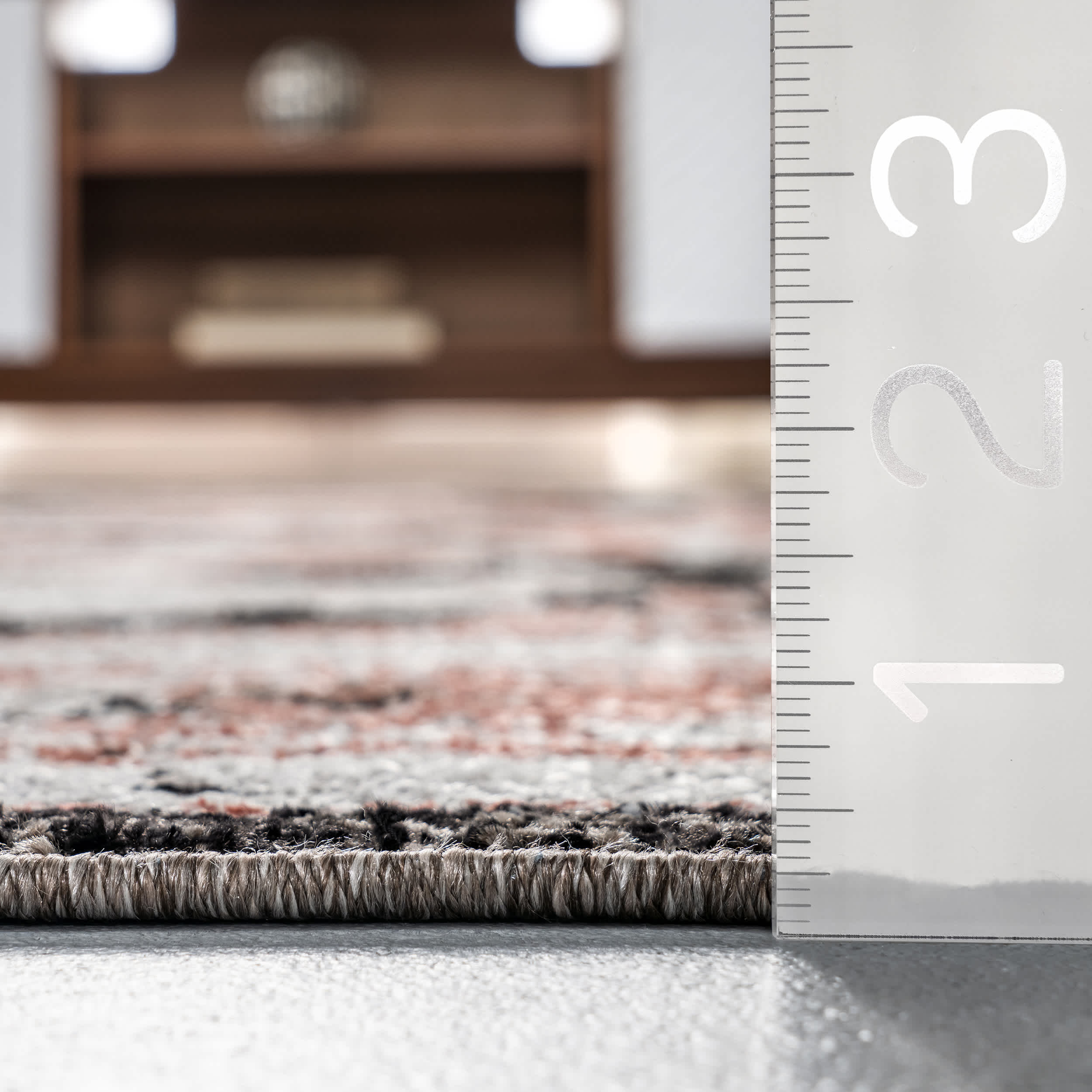 Deanna Distressed Traditional Medallion Cotton Blend Area Rug - Image 3