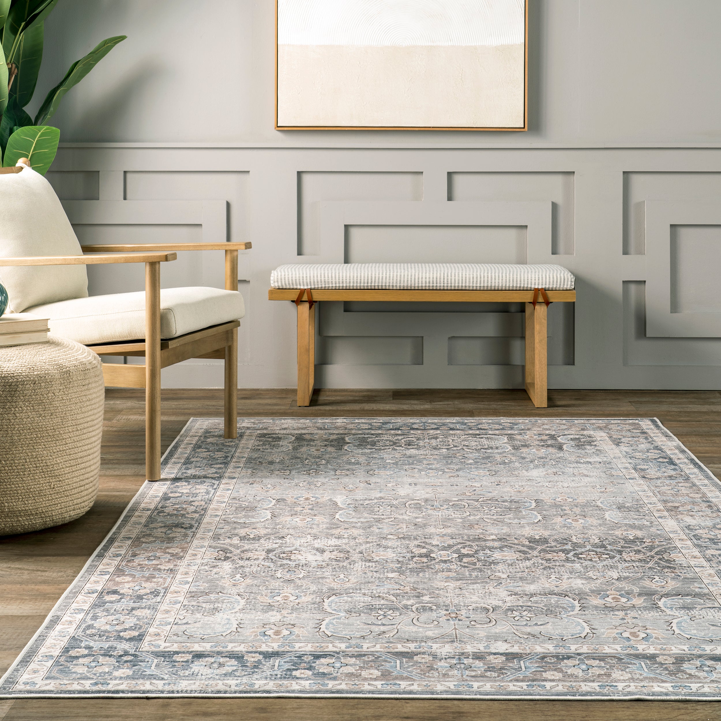 Ivette Persian Stain Repellent Machine Washable Area Rug - Image 8