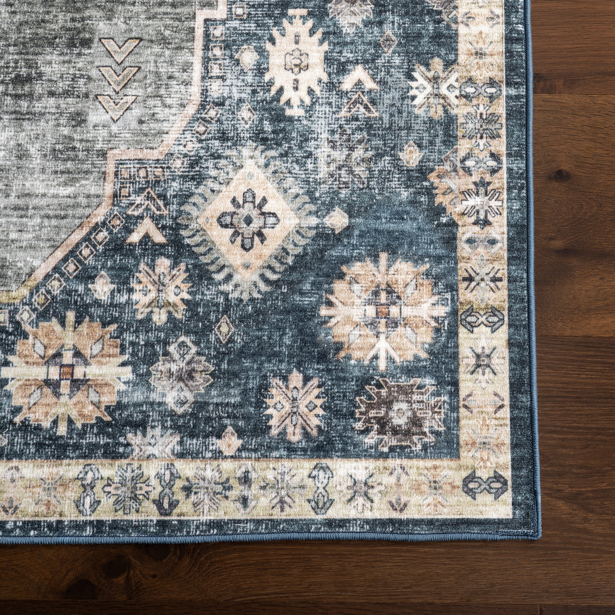 Kallipoe Medallion Spill Proof Machine Washable Area Rug - Image 6