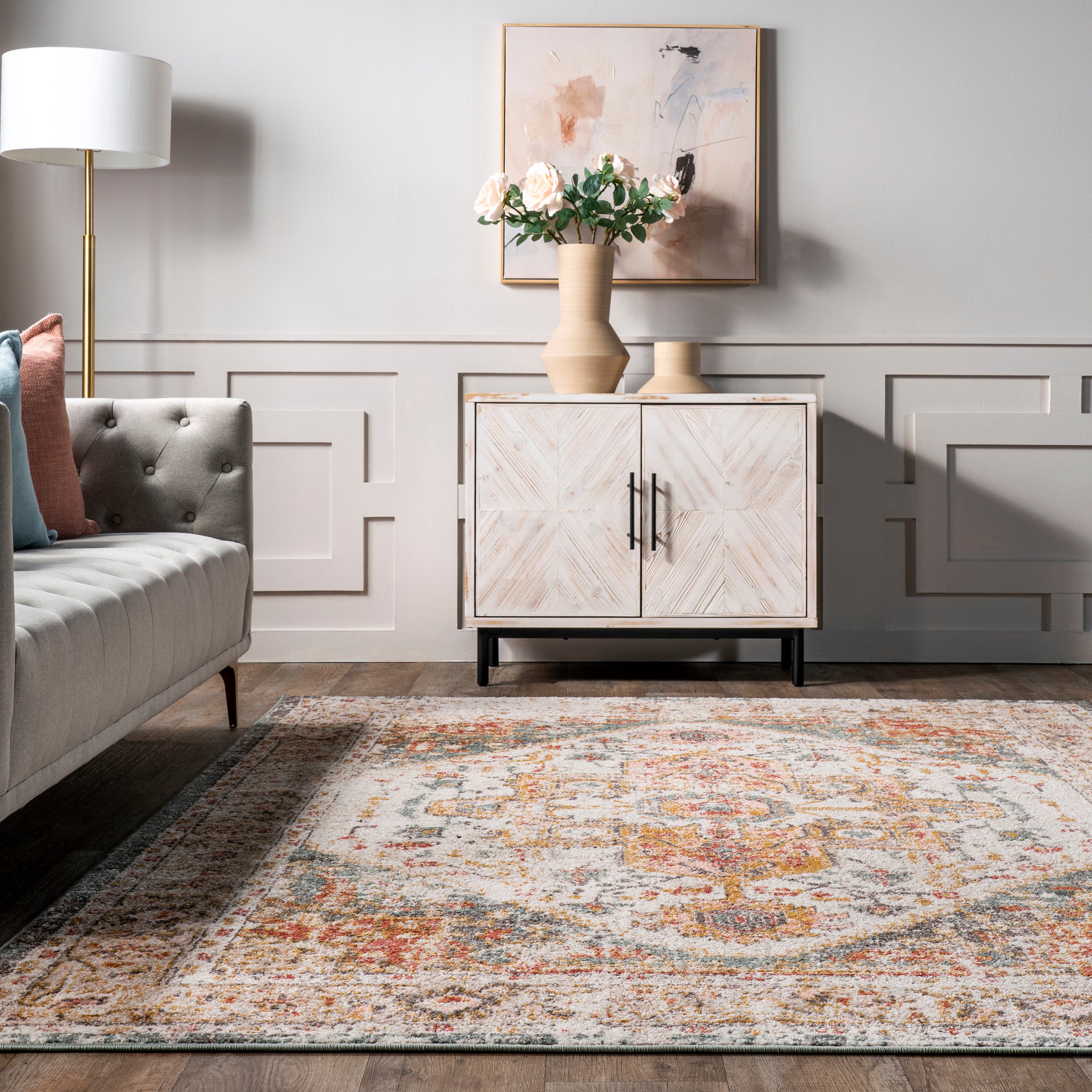 Justine Vintage Medallion Area Rug - Image 8