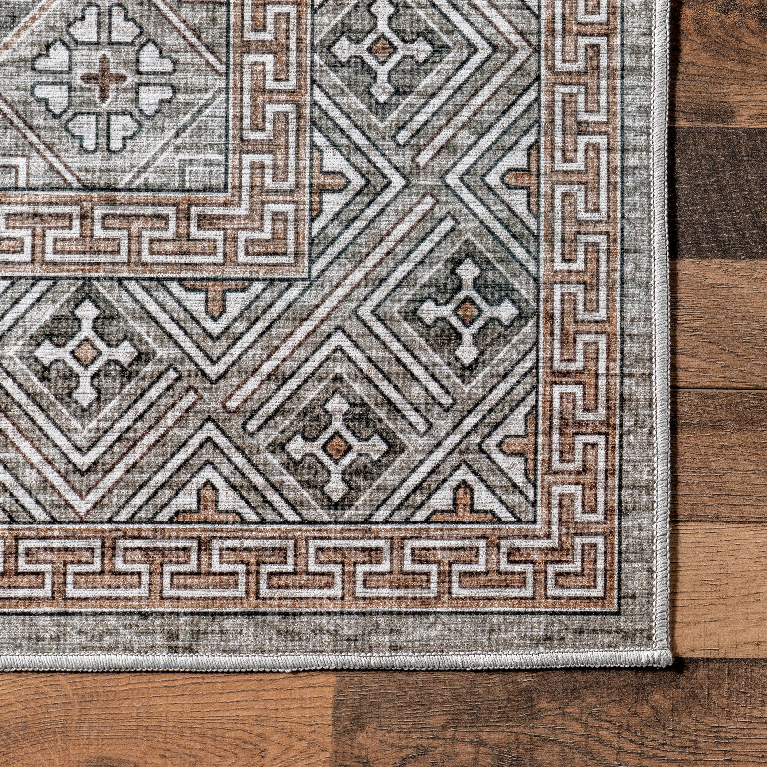 Xenia Faded Transitional Machine Washable Area Rug - Image 5