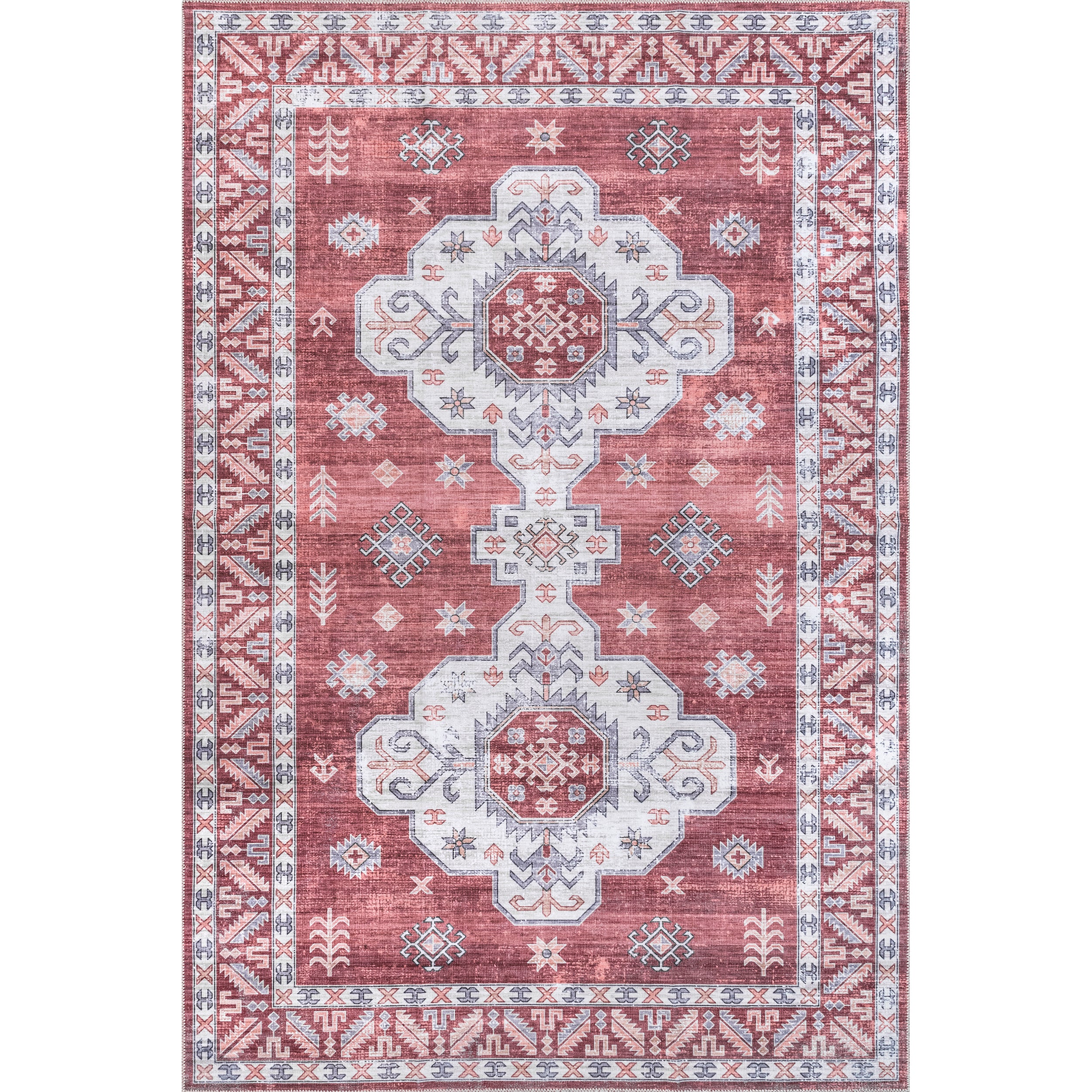 Norma Machine Washable Traditional Medallion Area Rug - Image 12