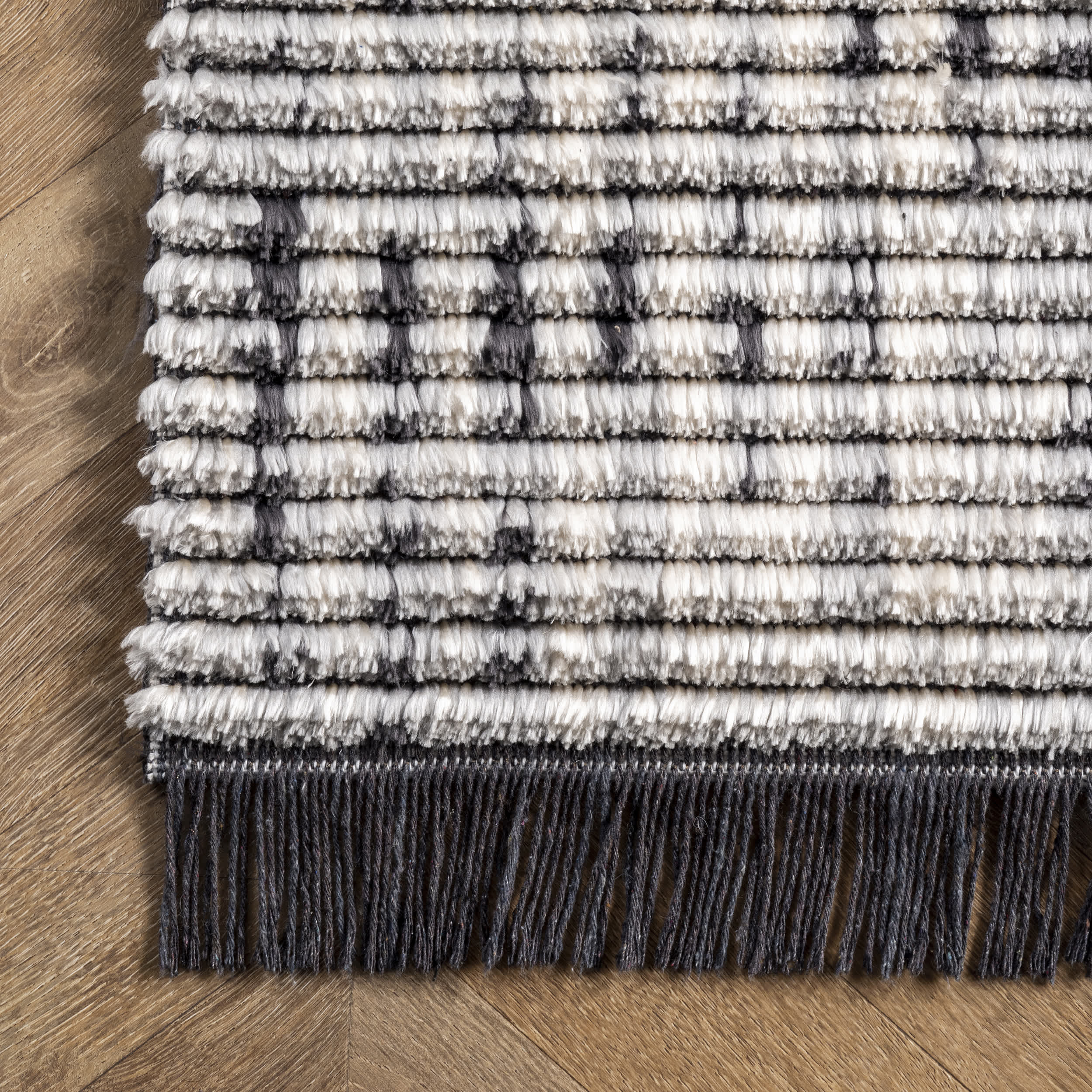 Mandi Soft Shag Abstract Fringe Area Rug - Image 5