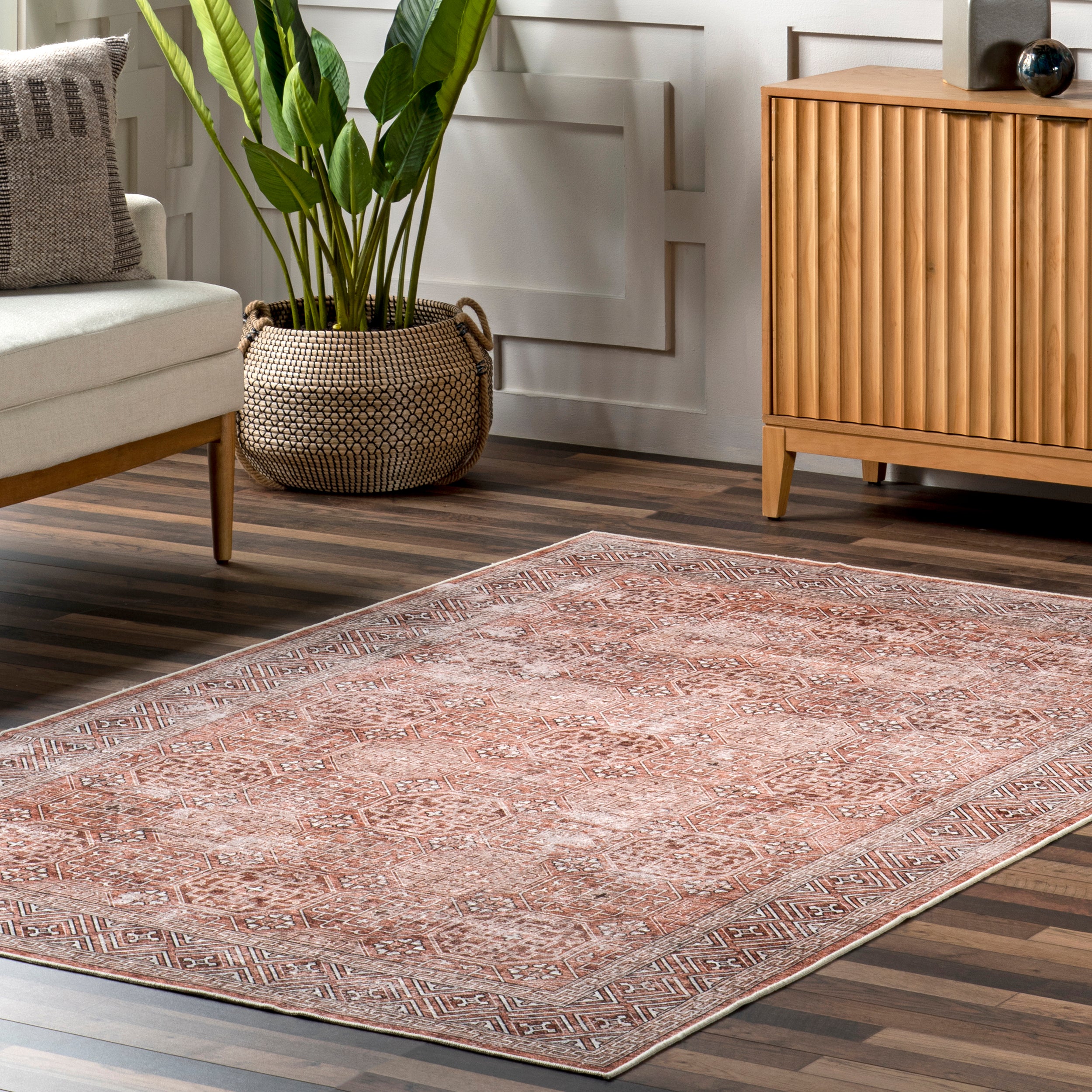 Xenia Faded Transitional Machine Washable Area Rug - Image 18