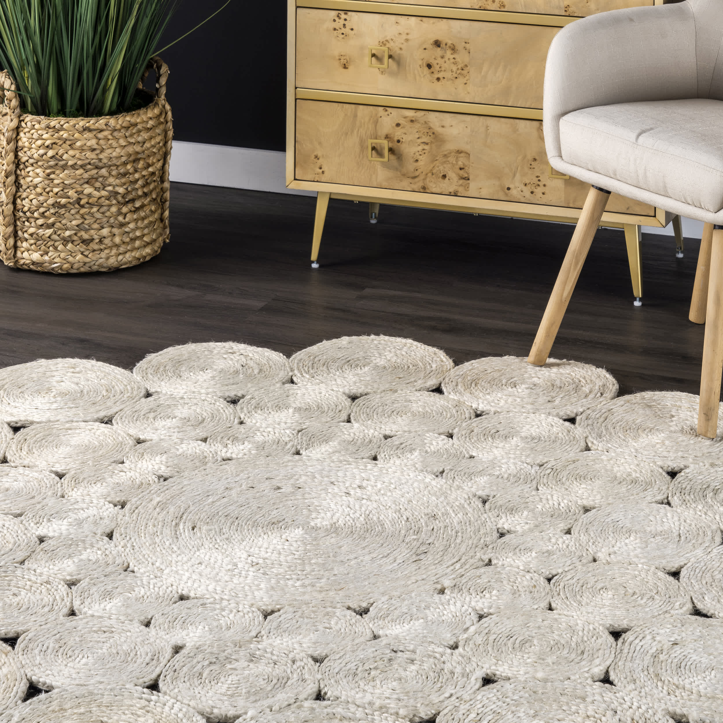 Eden Circle Braided Jute Area Rug - Image 9