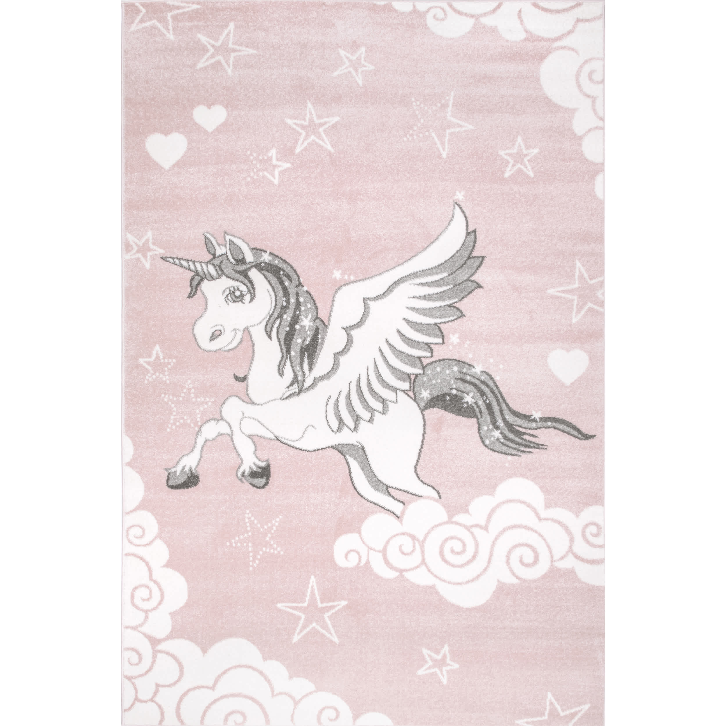 Emmie Flying Unicorn Nursery Area Rug