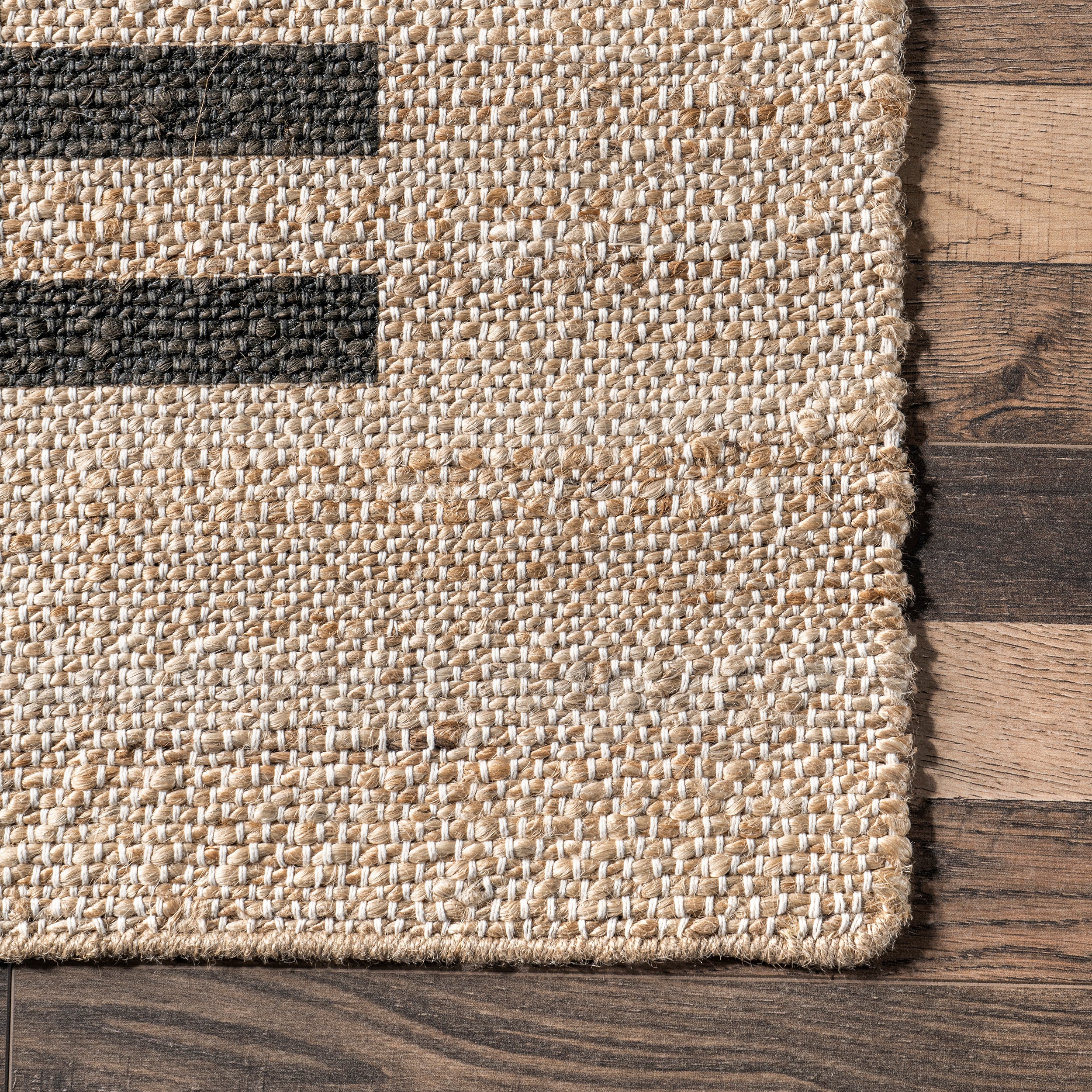 Saskia Woven Stripes Jute Area Rug - Image 5