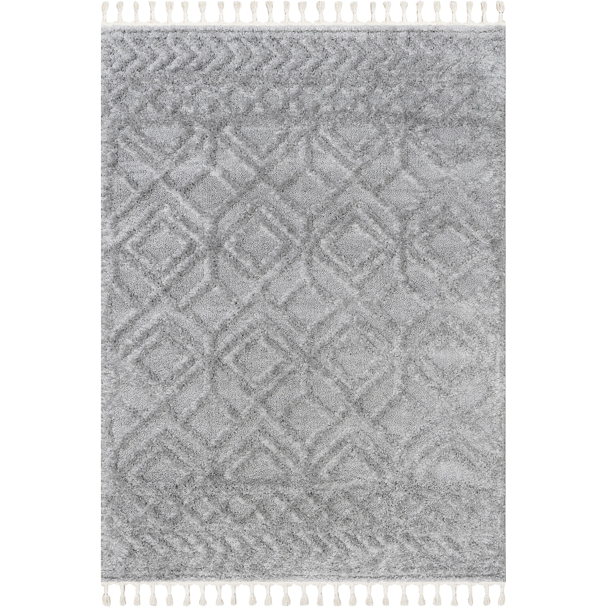 Akia Lattice High/Low Tassel Area Rug - Image 11