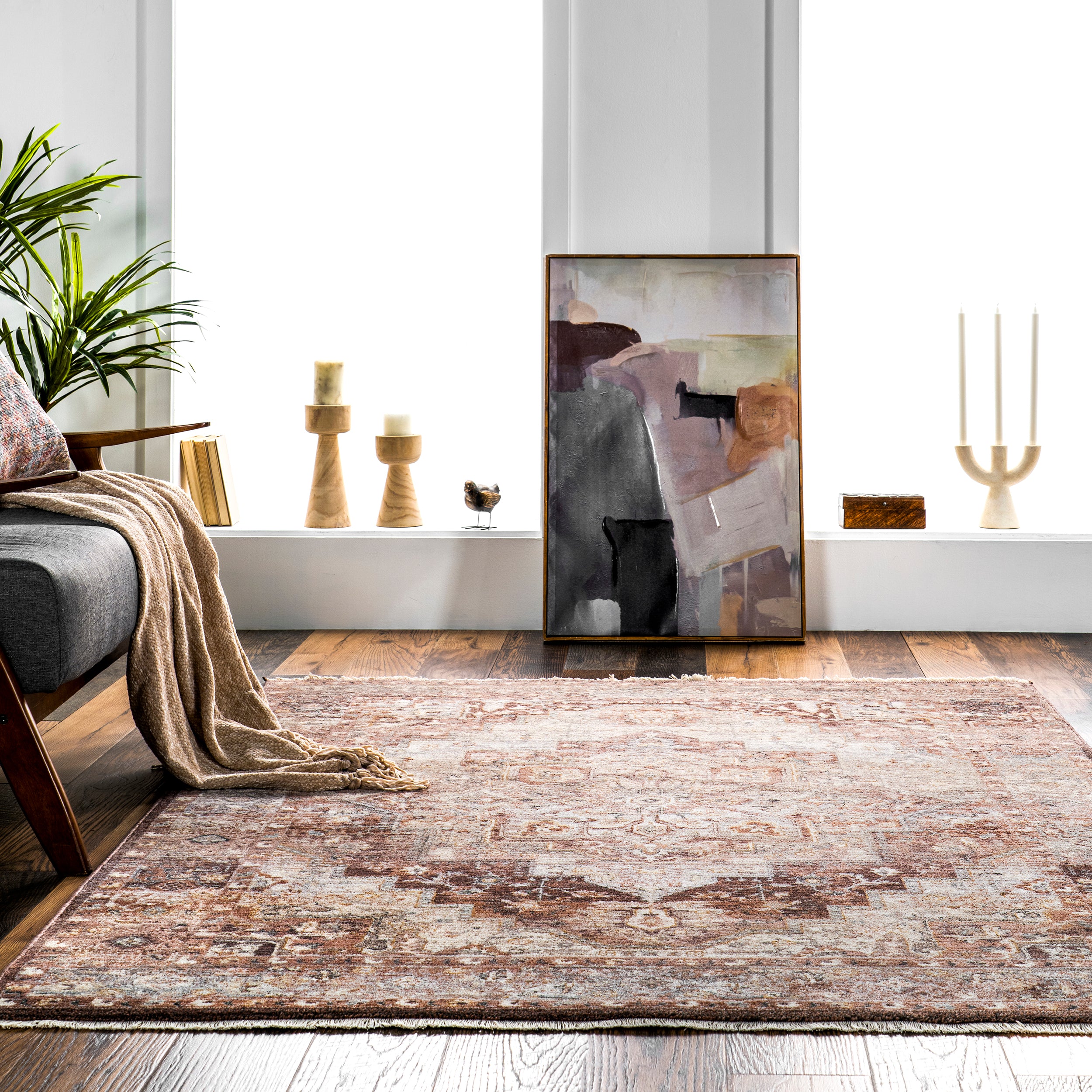 Philippa Traditional Medallion Fringe Area Rug - Image 8
