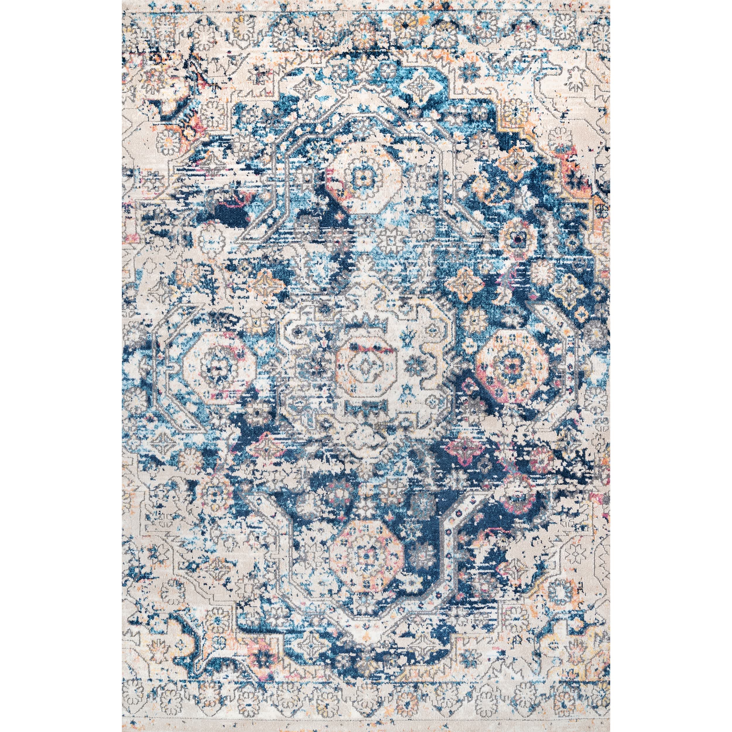 Vintage Medallion Joya Distressed Area Rug