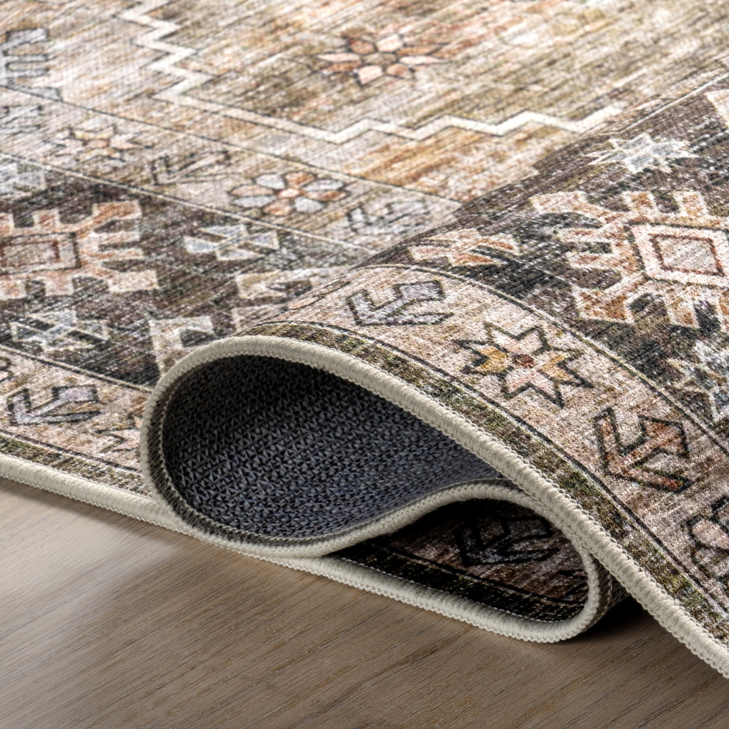 Purdie Medallion Spill Proof Machine Washable Area Rug - Image 4