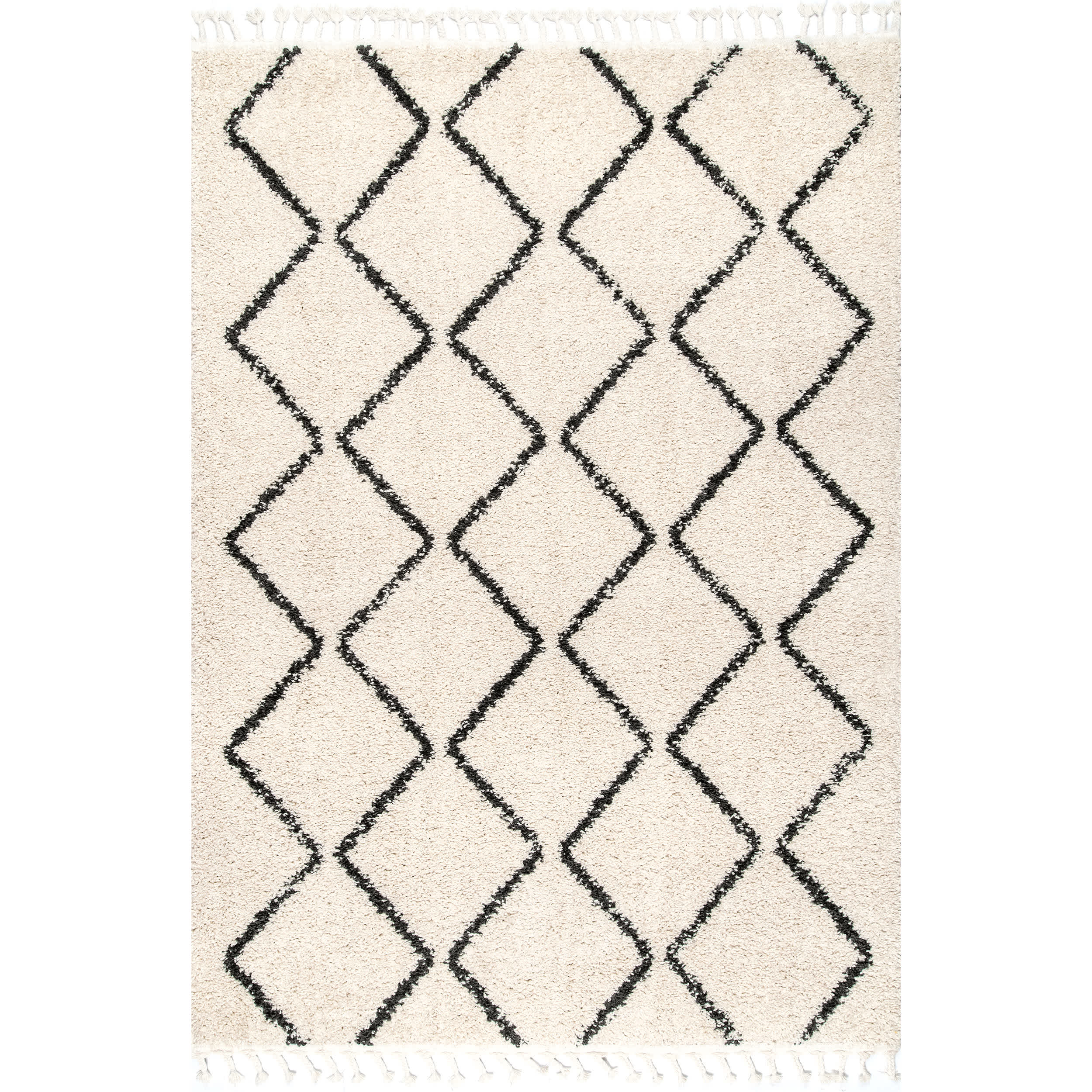 Michelle Diamond Trellis Tassel Area Rug