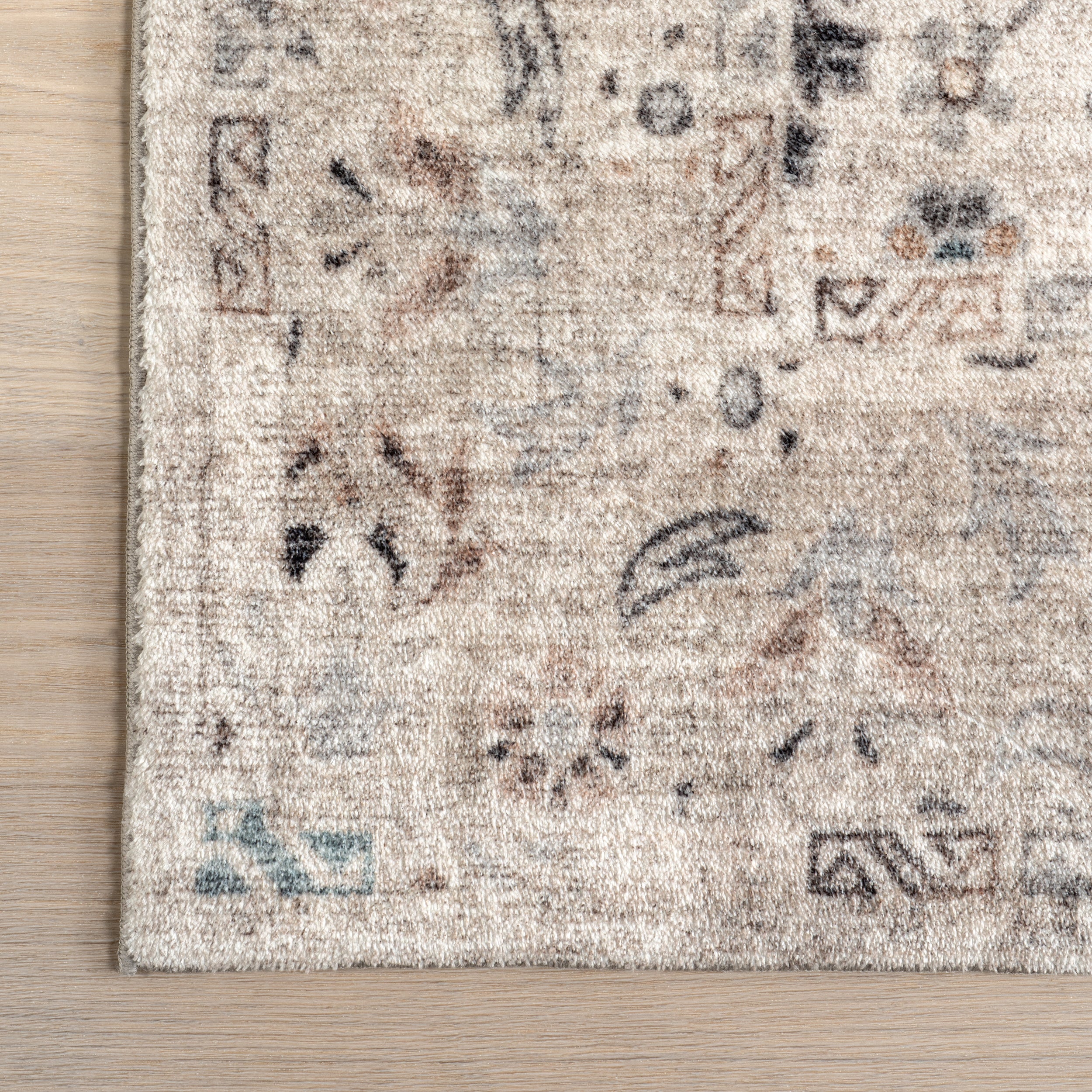 Ashby Floral Medallion Machine Washable Area Rug - Image 5