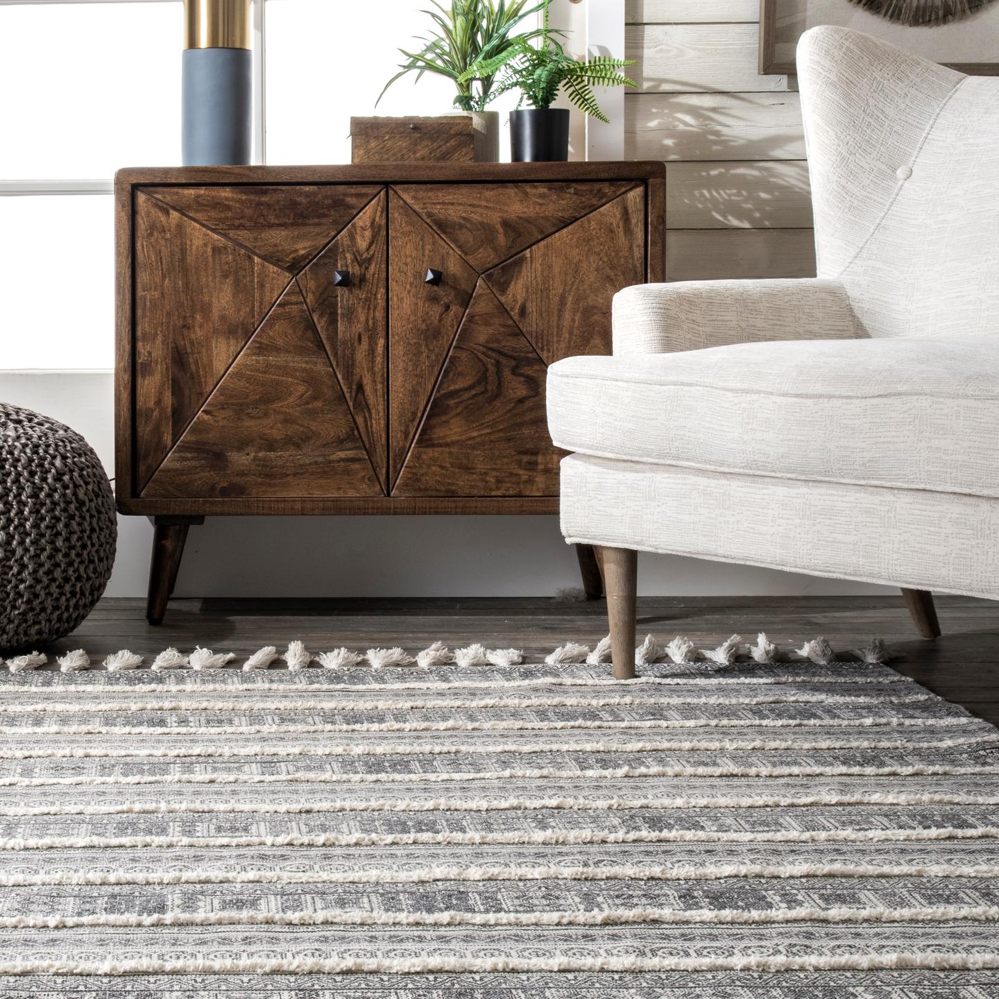 Rasmus Greek Frieze Stripes Area Rug - Image 4