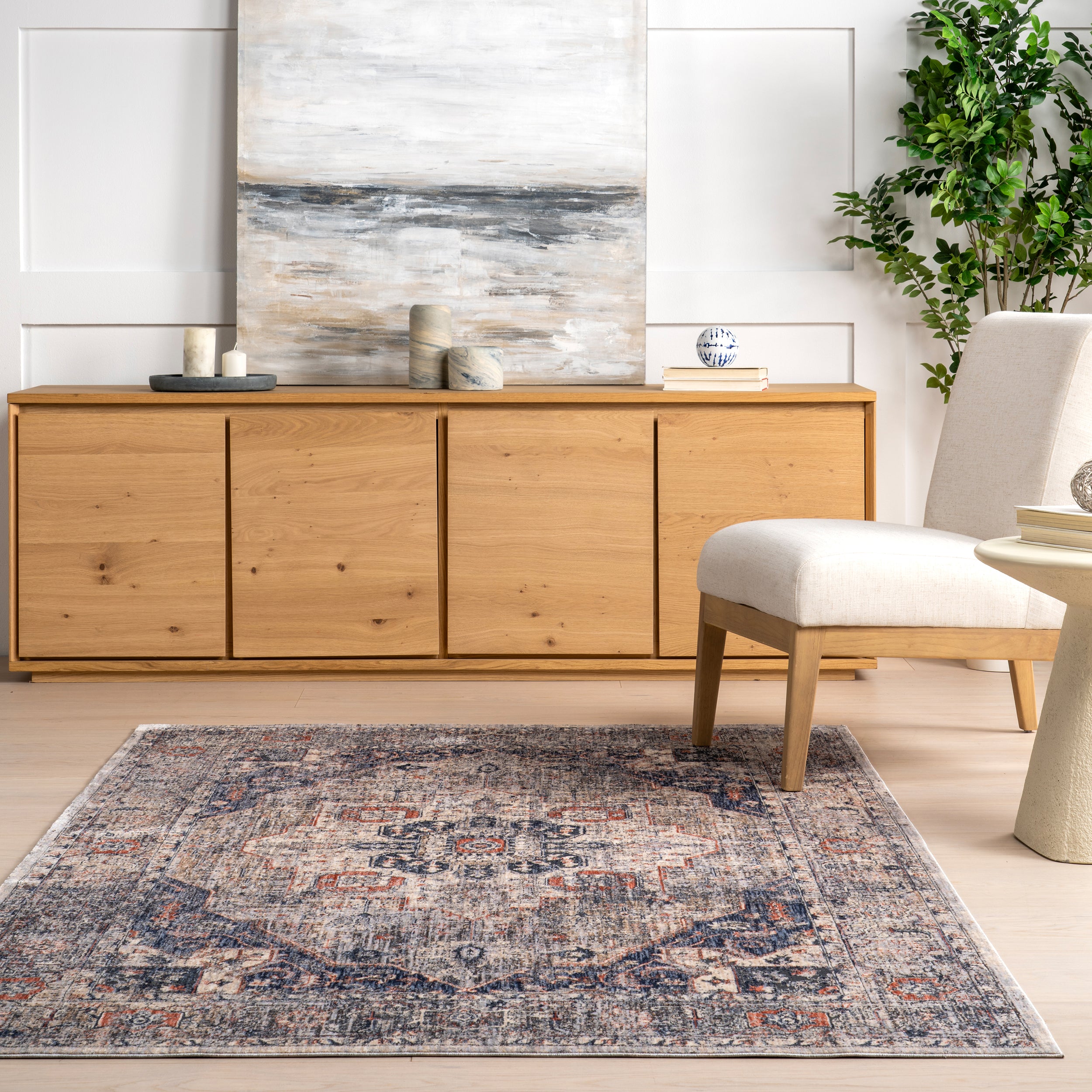Saffron Traditional Medallion Area Rug - Image 8